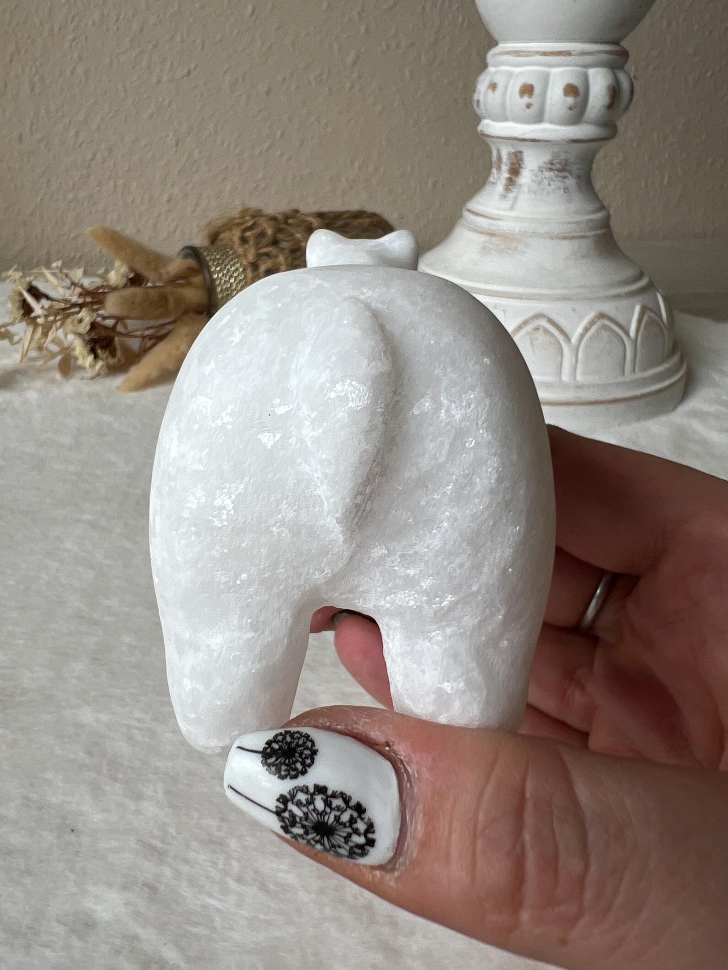 Eisbären aus weißer Jade