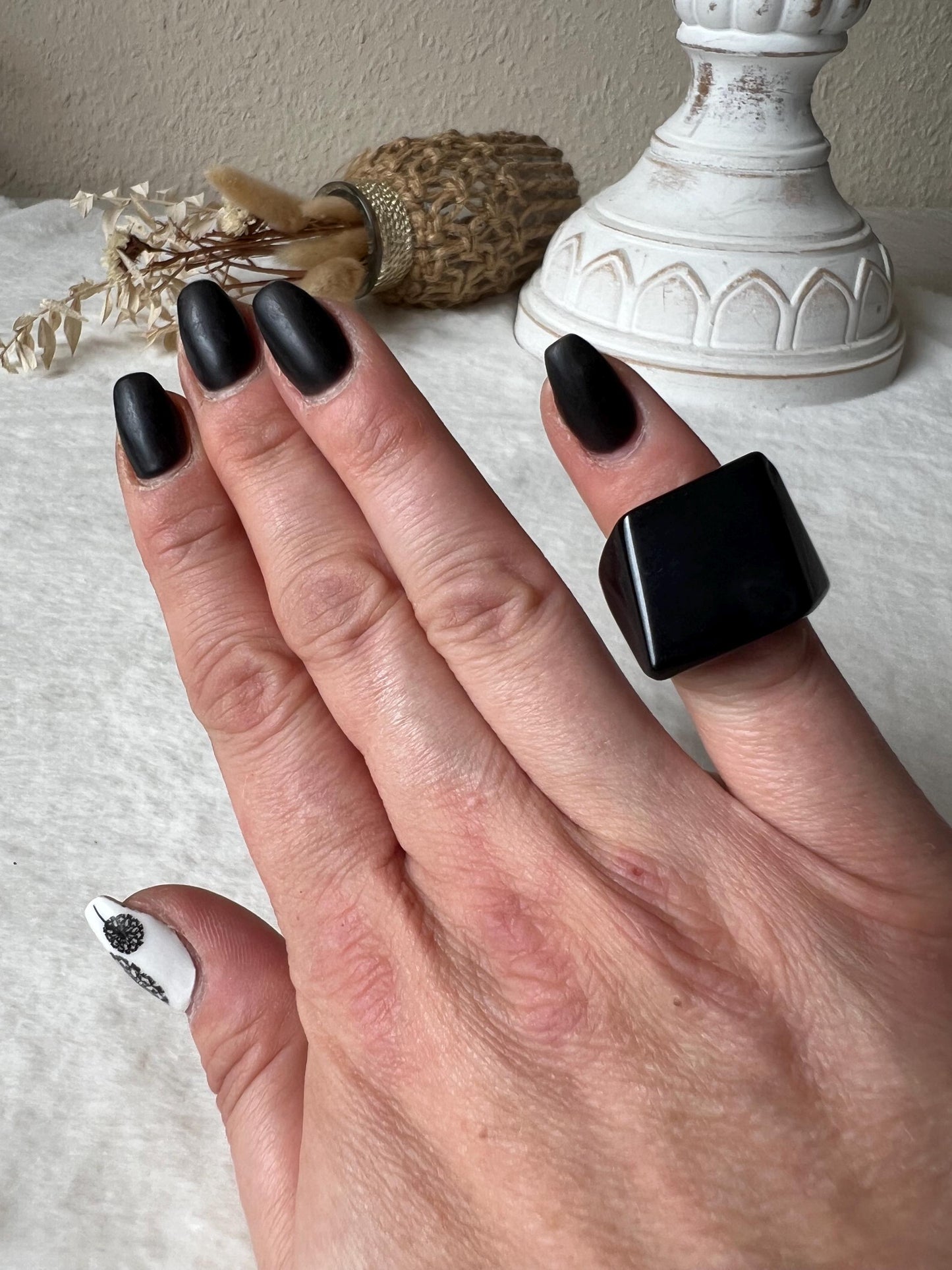 Achat Ringe dunkel