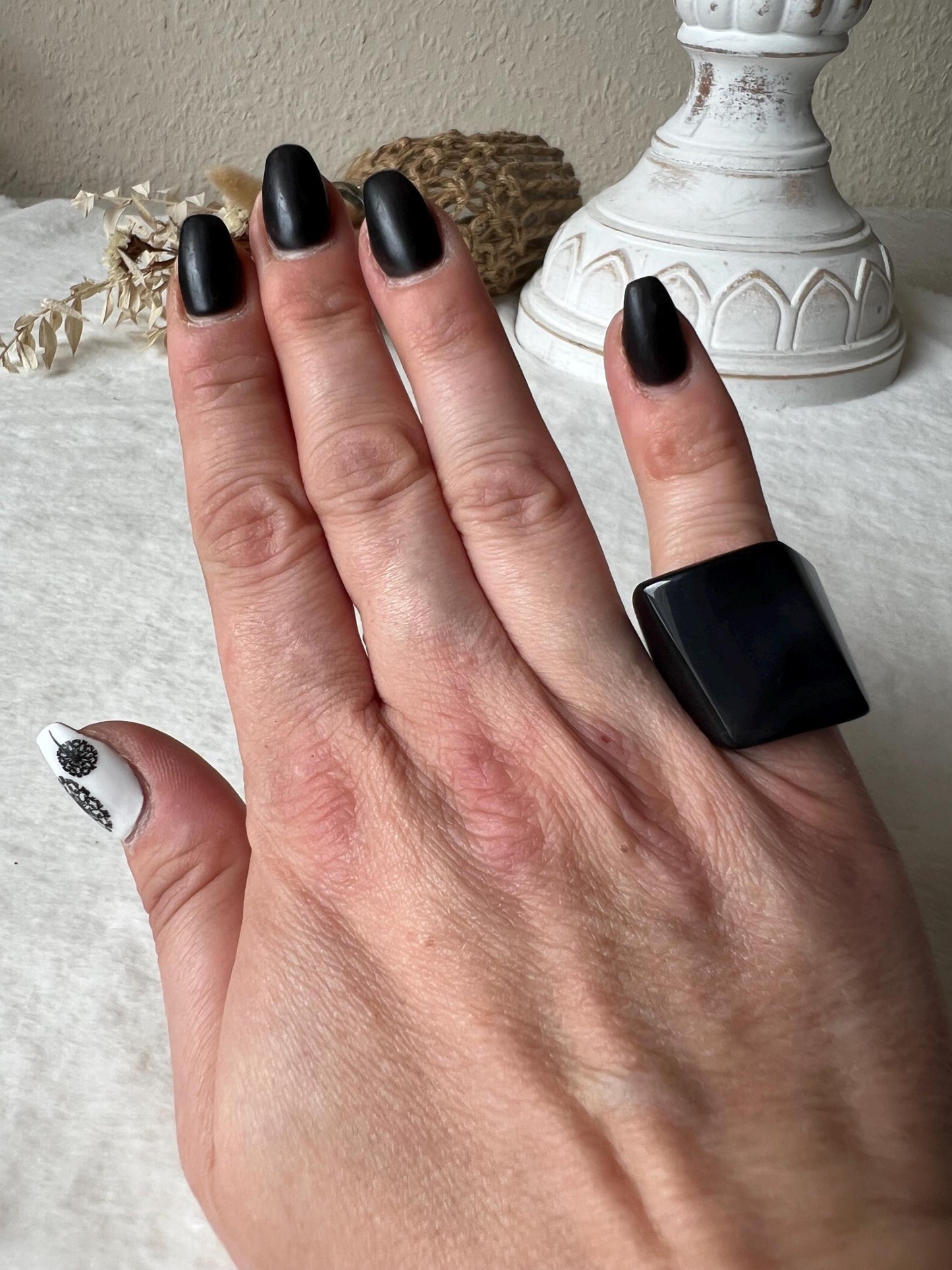 Achat Ringe dunkel