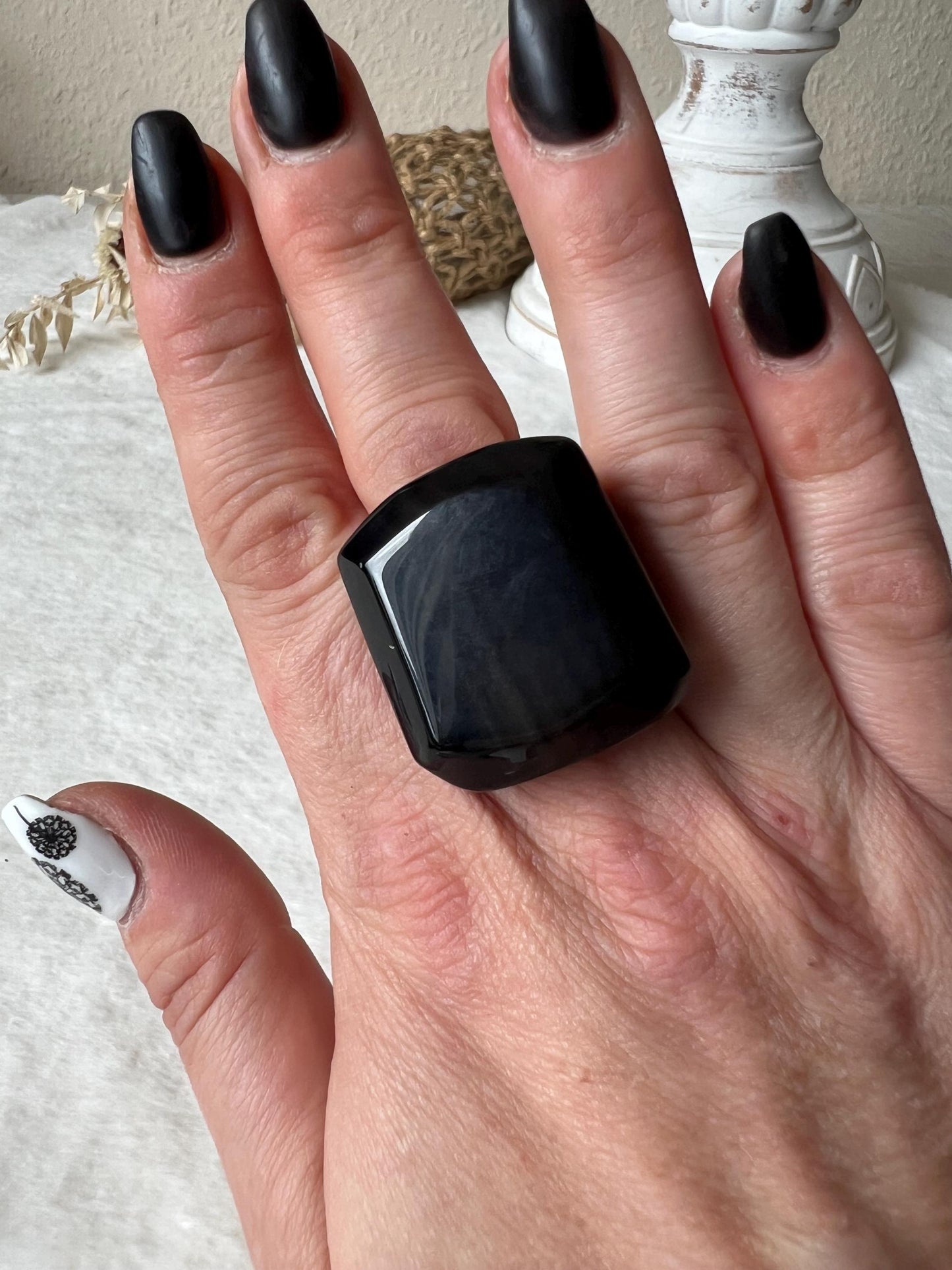 Achat Ringe grün,dunkel und hell