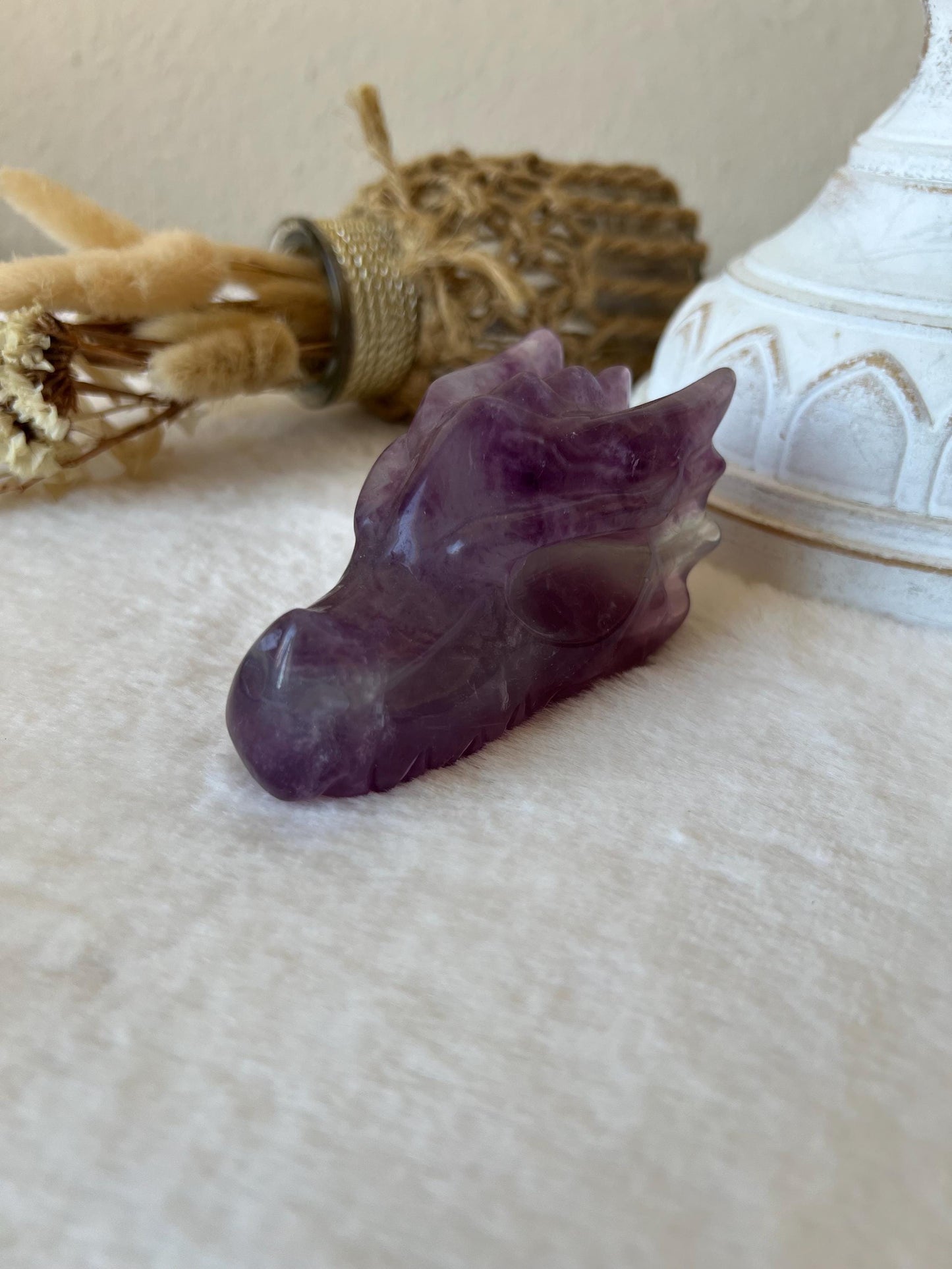 Fluorit Drache Lila