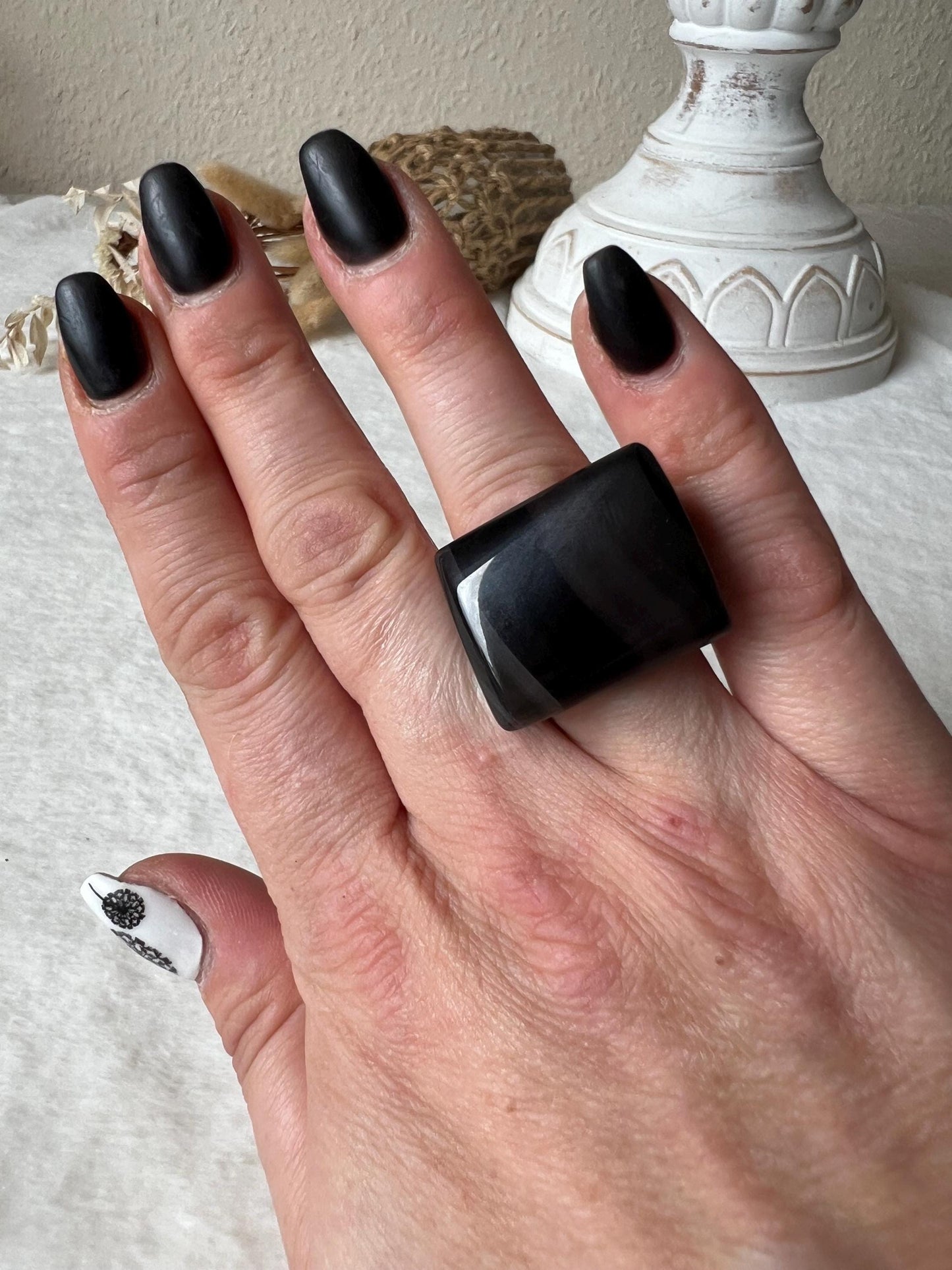Achat Ringe dunkel