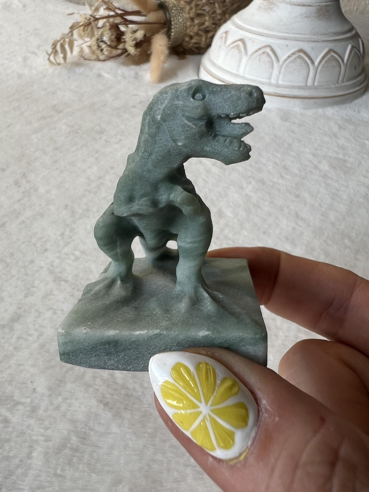 Jade T-Rex Carving