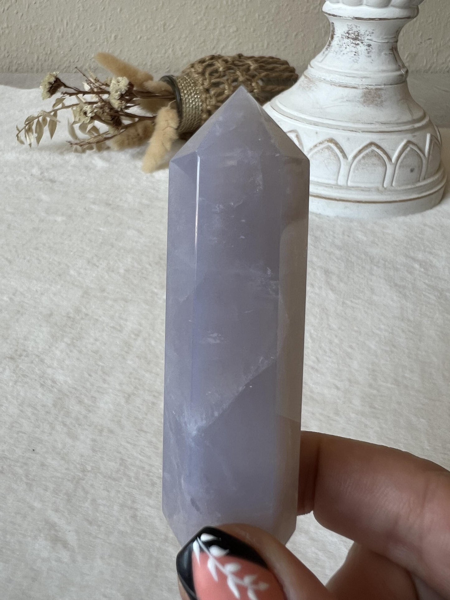 Blauer Rosenquarz Turm