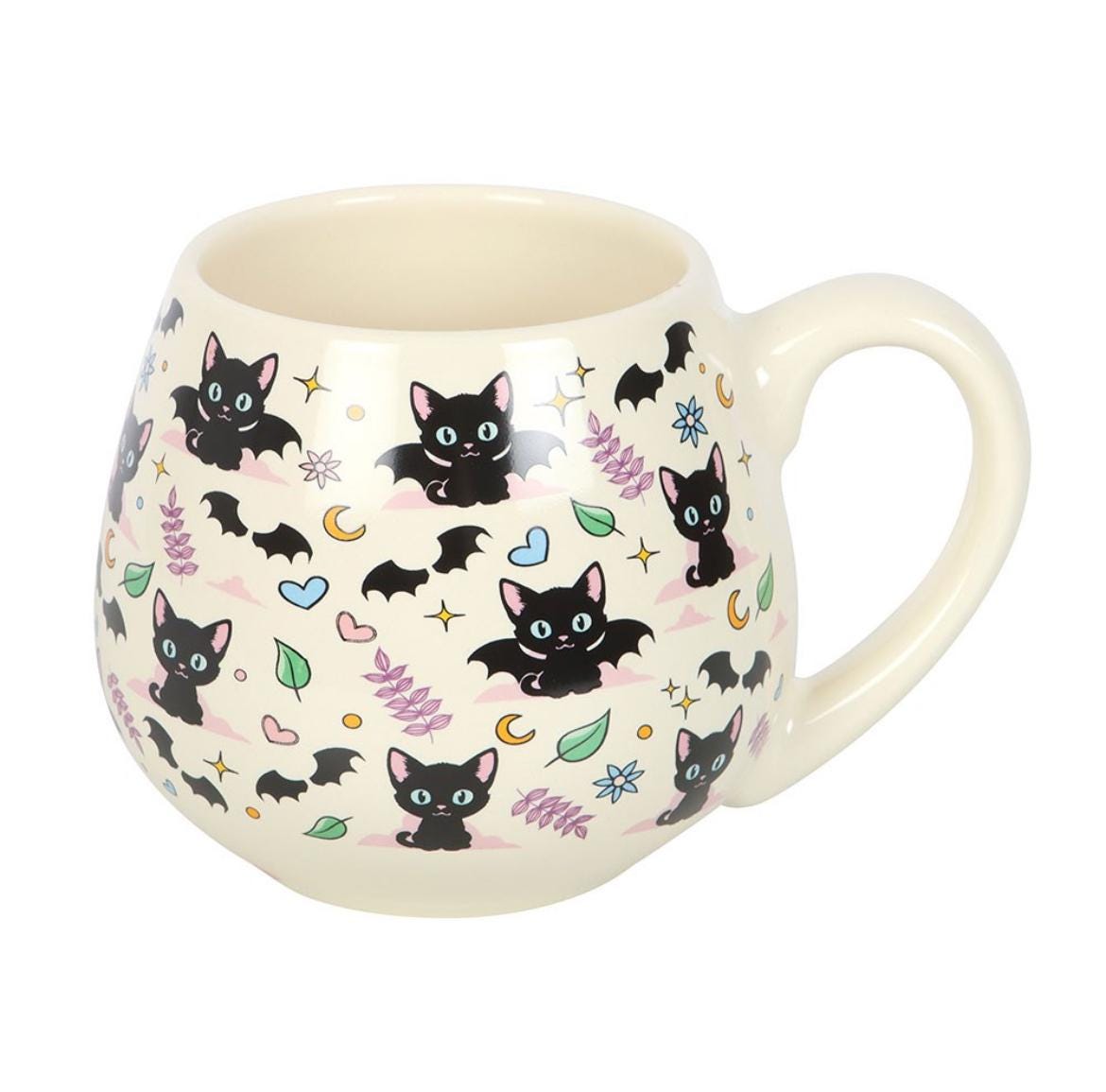 Fledermaus-Katzen Design Tasse