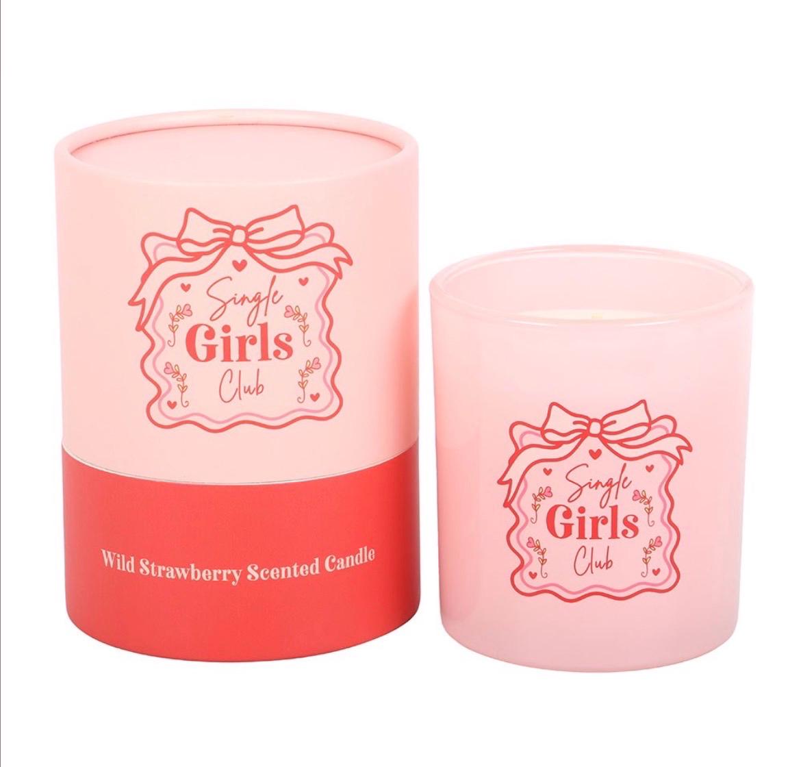 Single Girls Club Kerze | Girls Kerze | Duftkerze | Wilde Erdbeere | Selbstliebe Kerze | Geschenk für Singles | Girl Power