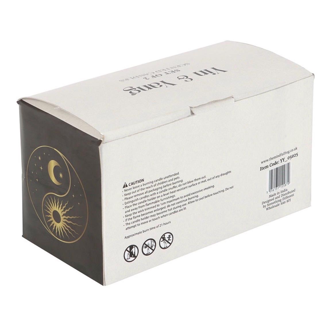 Yin & Yang Kerzen | Duftkerzen Set | Kokosnuss und Black Oud | Balance und Harmonie | Spirituelle Deko | Geschenkset