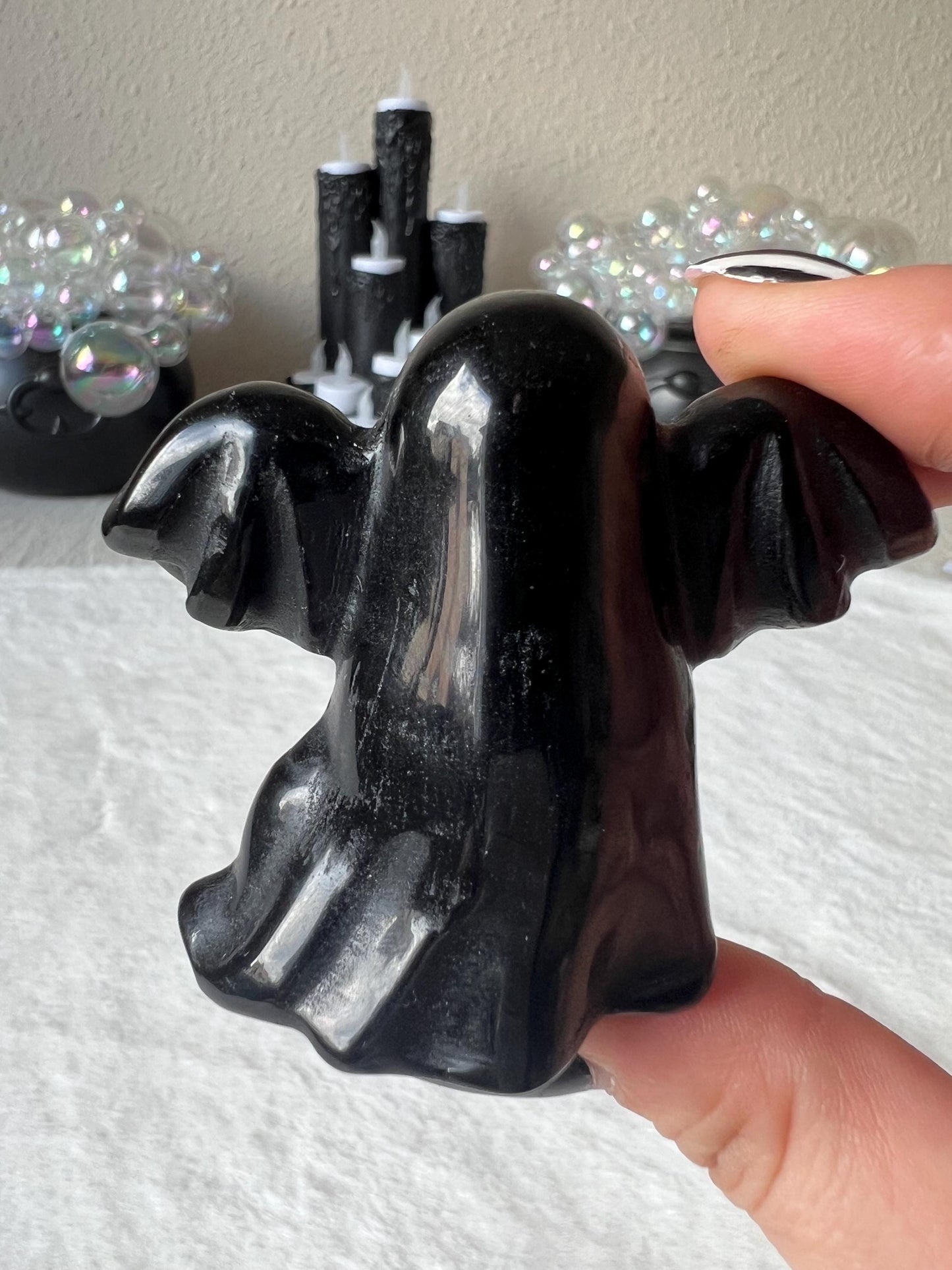 Obsidian Schädel Halloween Carvings
