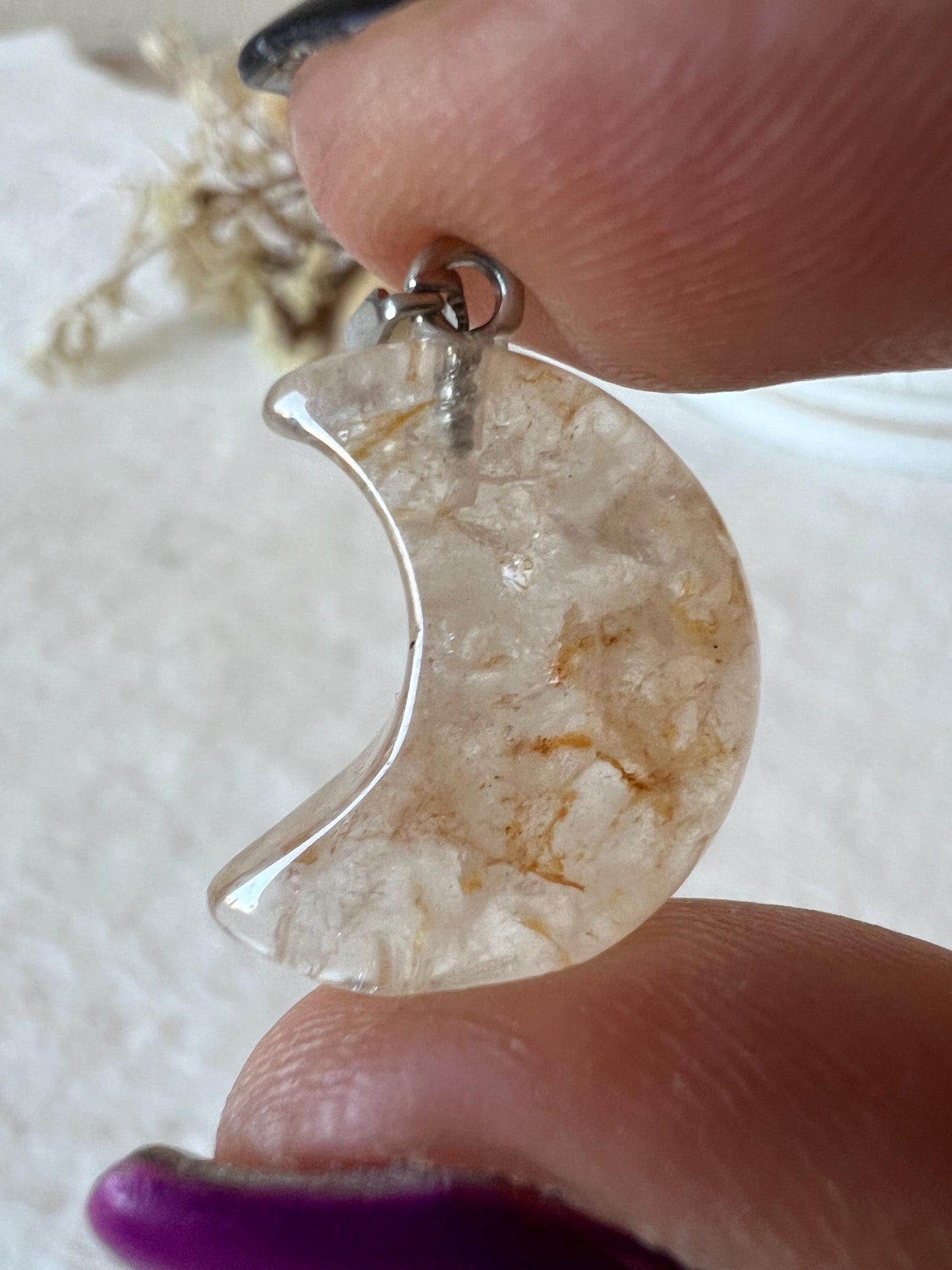 Golden Healer Stern und Mond Kettenanhänger Kupfer Öse