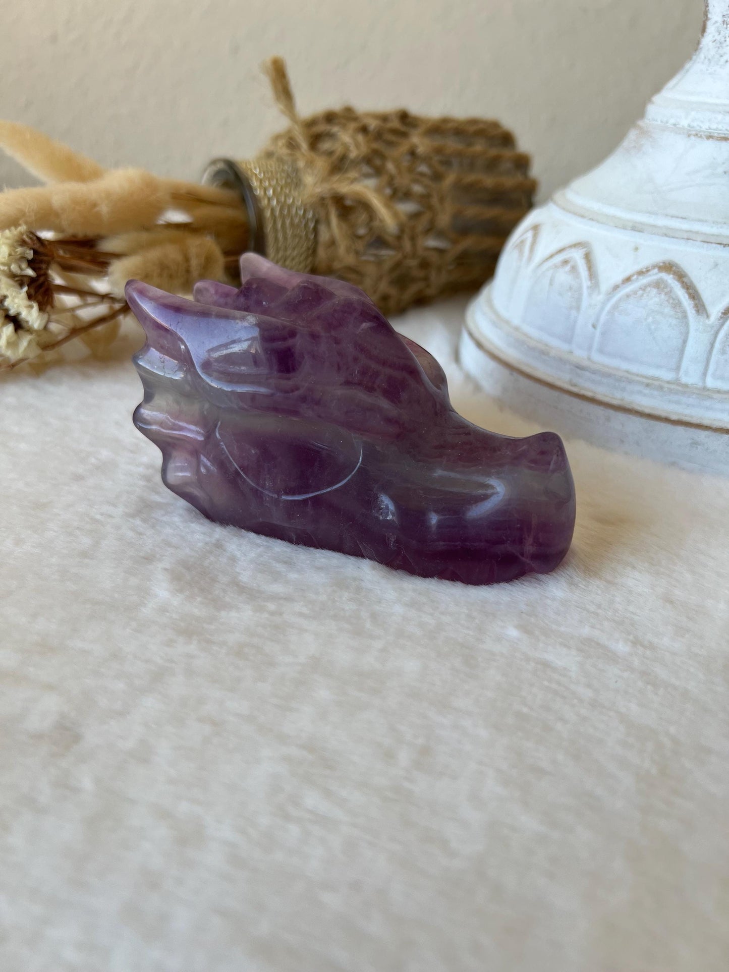 Fluorit Drache Lila
