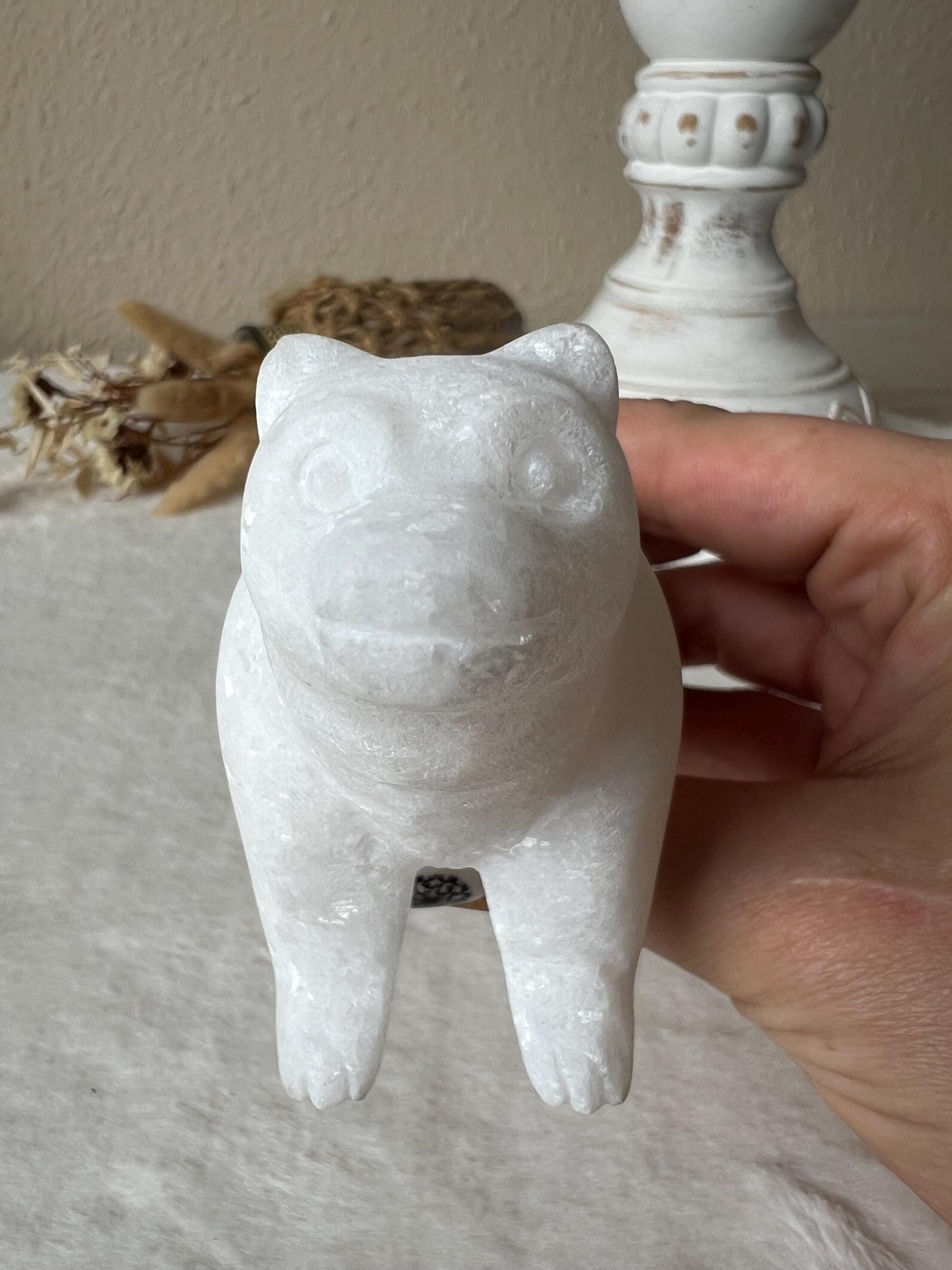 Eisbären aus weißer Jade