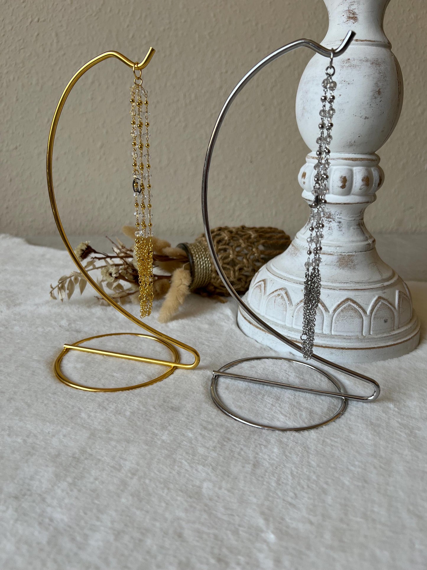 Hängender Kugelhalter Gold und Silber