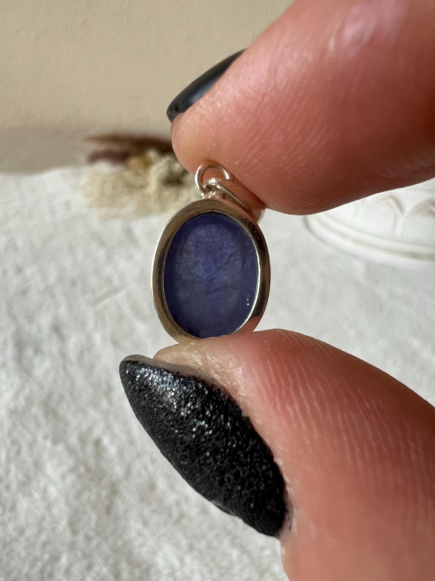 Tansanit Kettenanhänger 925 Silber