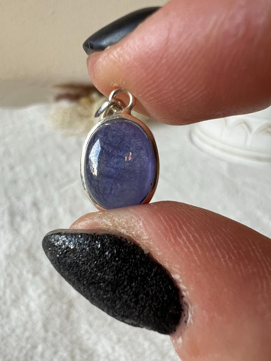 Tansanit Kettenanhänger 925 Silber