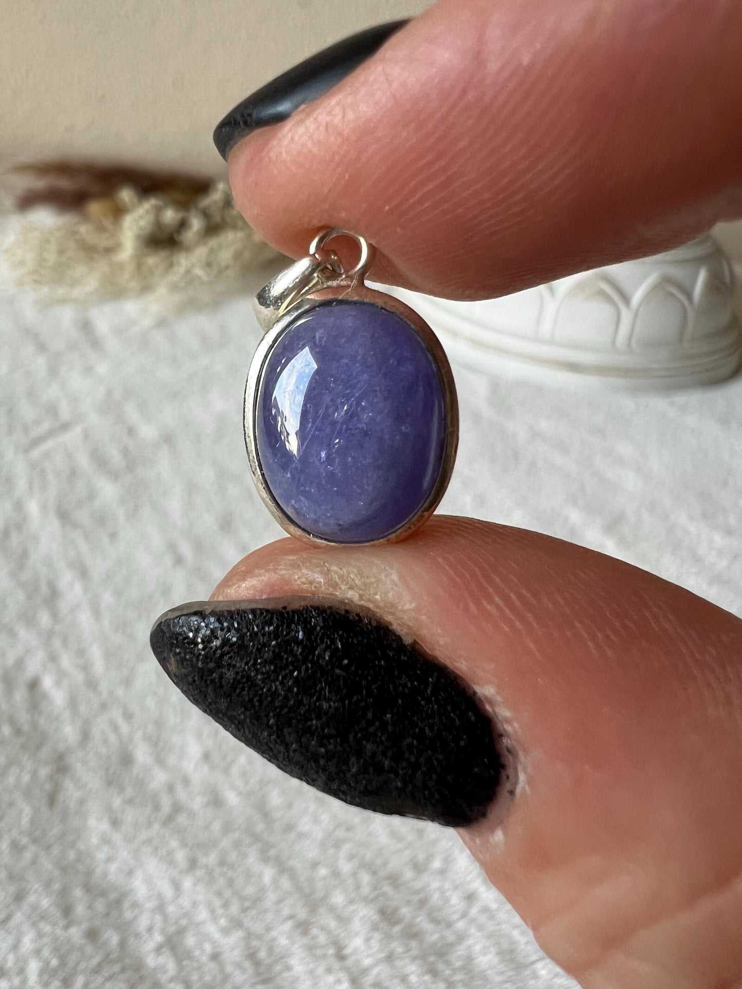 Tansanit Kettenanhänger 925 Silber