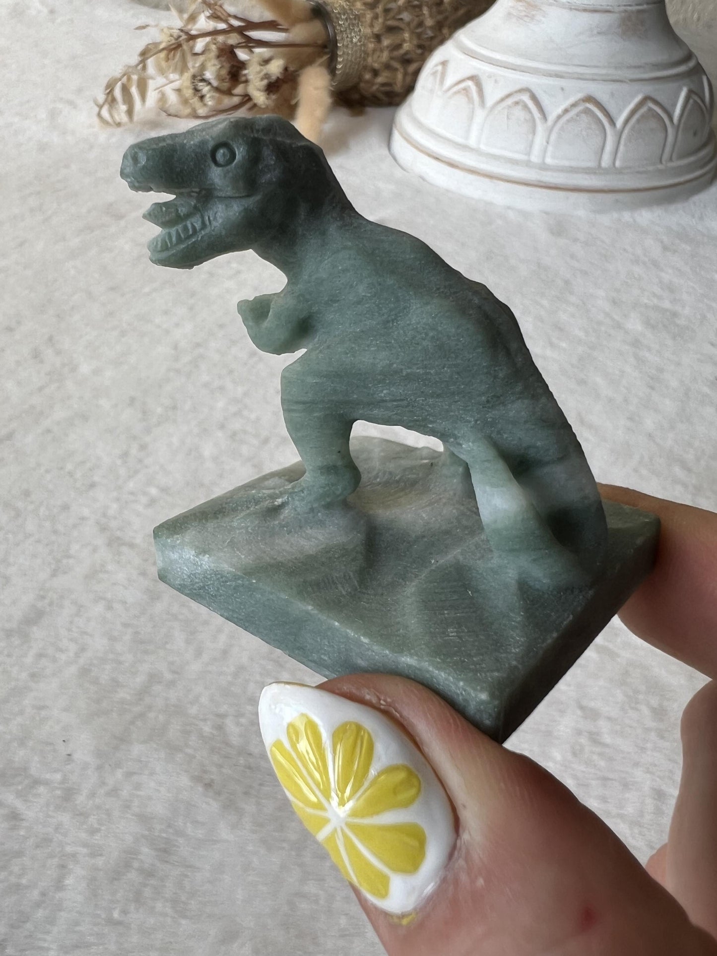 Jade T-Rex Carving