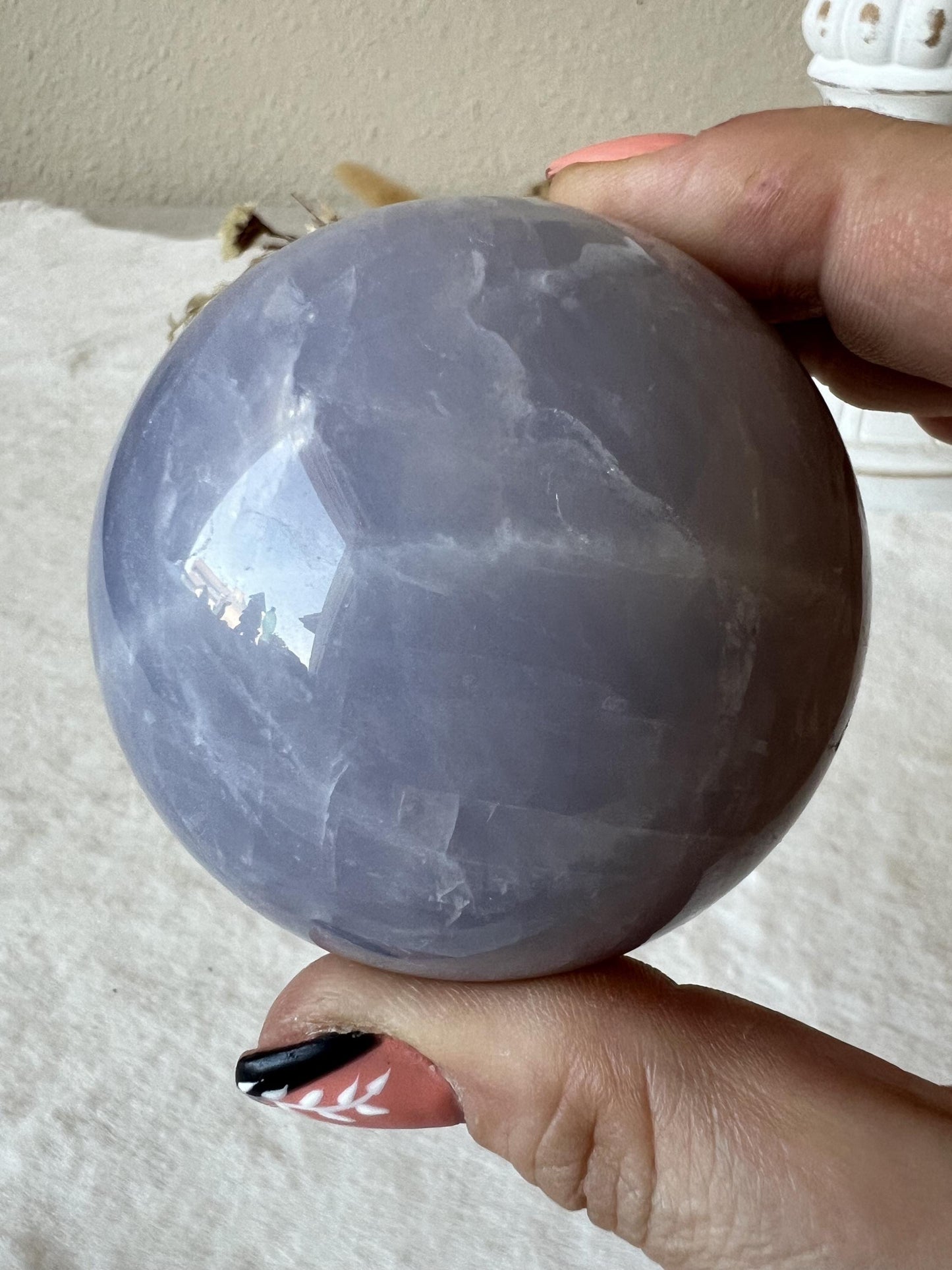 Blaue Rosenquarz Kugel