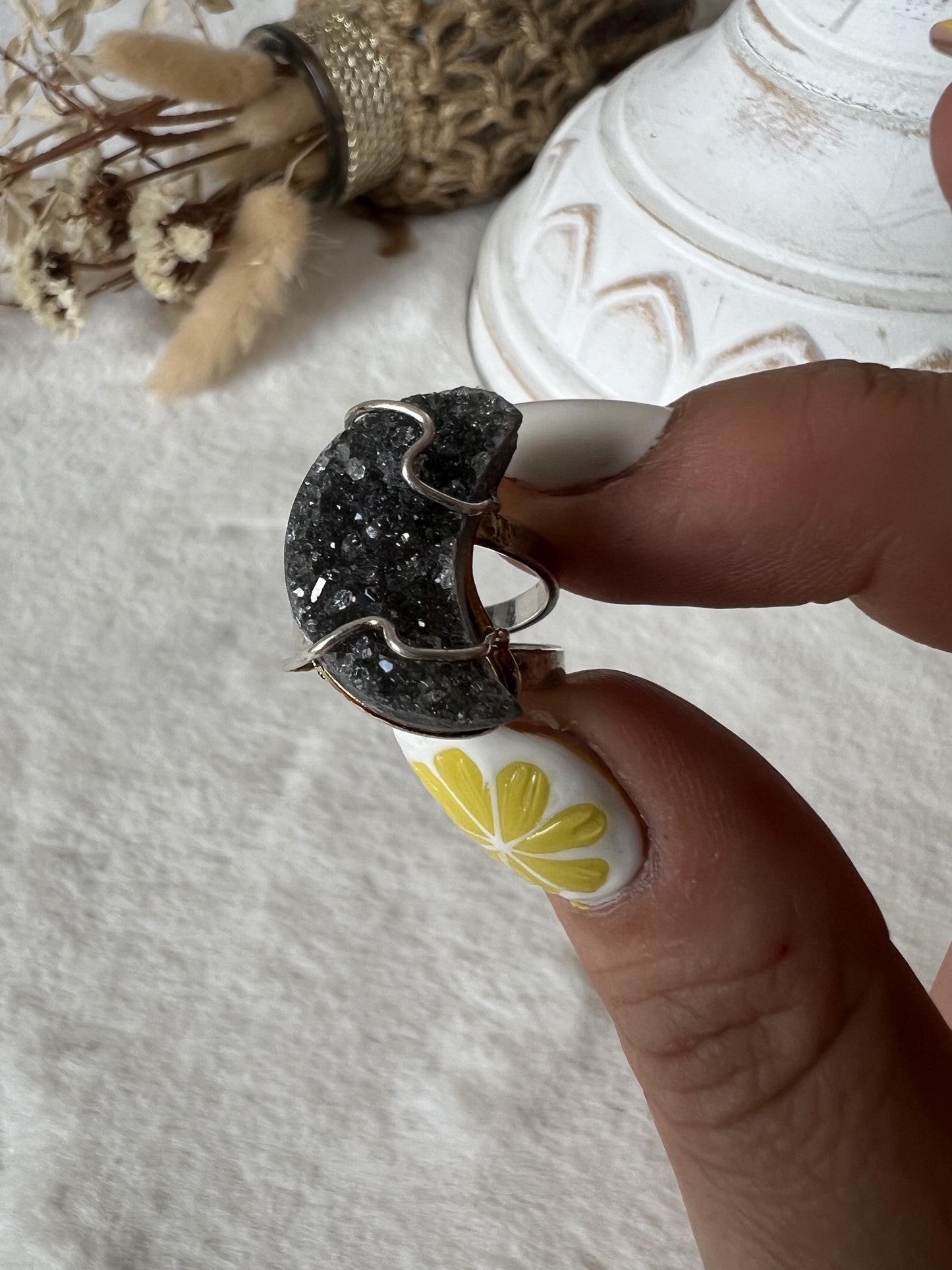 Amethyst-Monde Ringe – Regenbogen Amethyst aus Uruguay