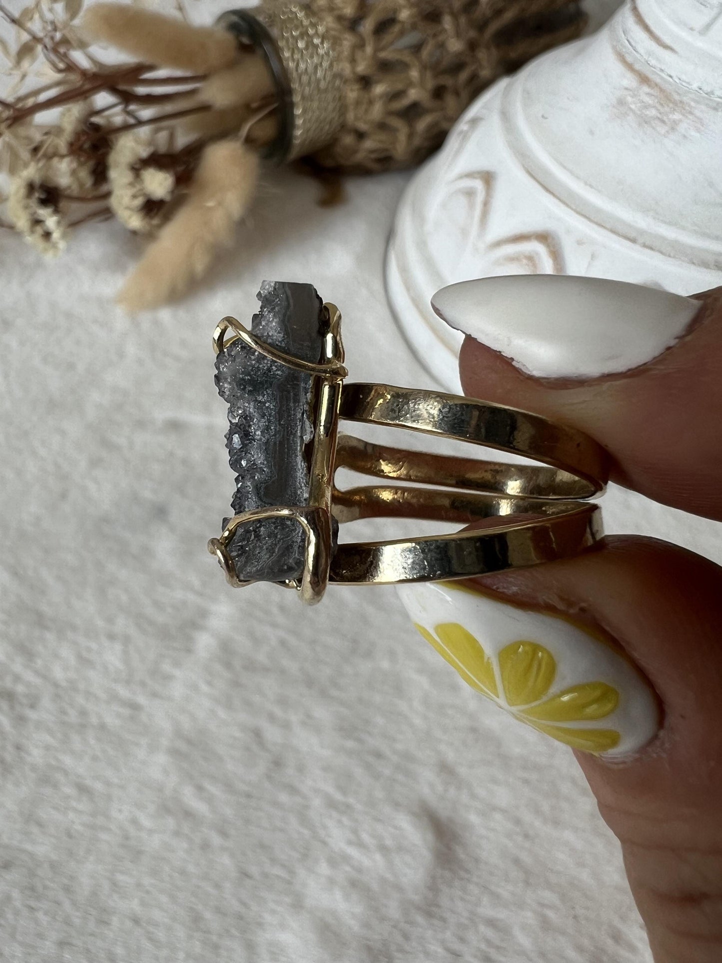 Amethyst-Monde Ringe – Regenbogen Amethyst aus Uruguay