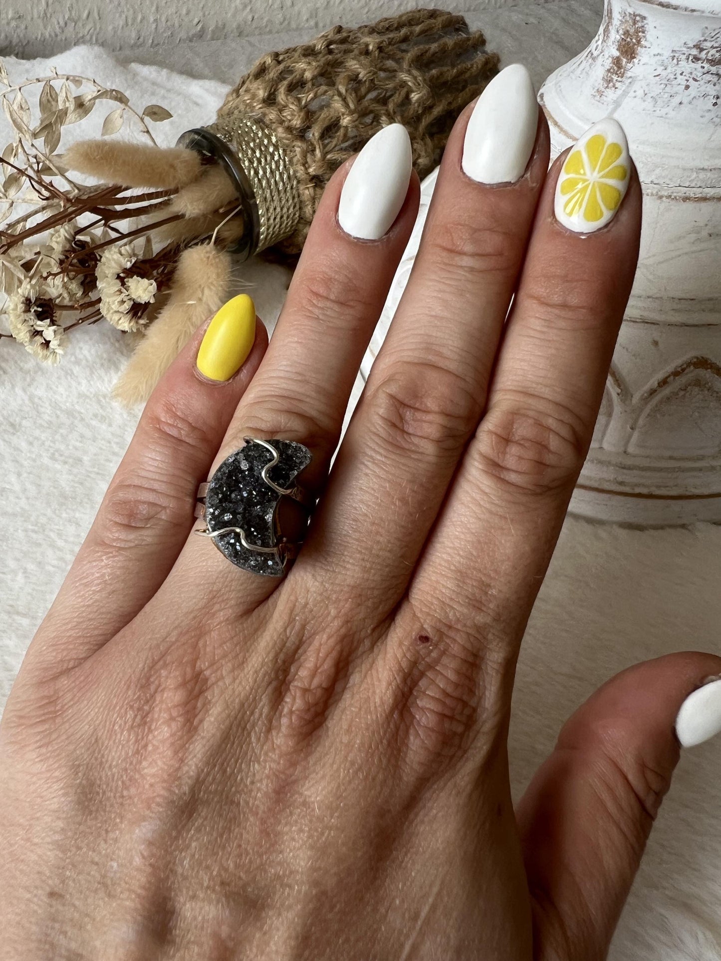 Amethyst-Monde Ringe – Regenbogen Amethyst aus Uruguay