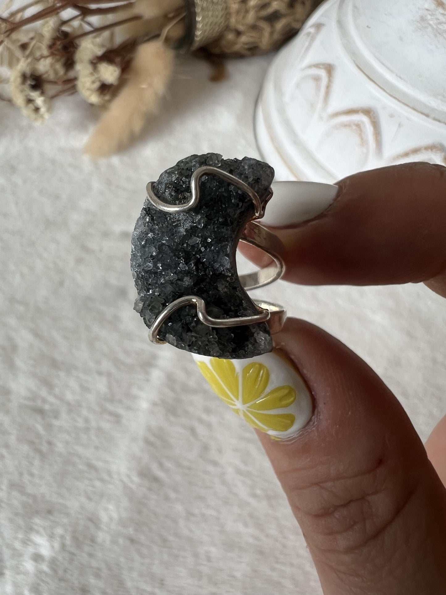 Amethyst-Monde Ringe – Regenbogen Amethyst aus Uruguay