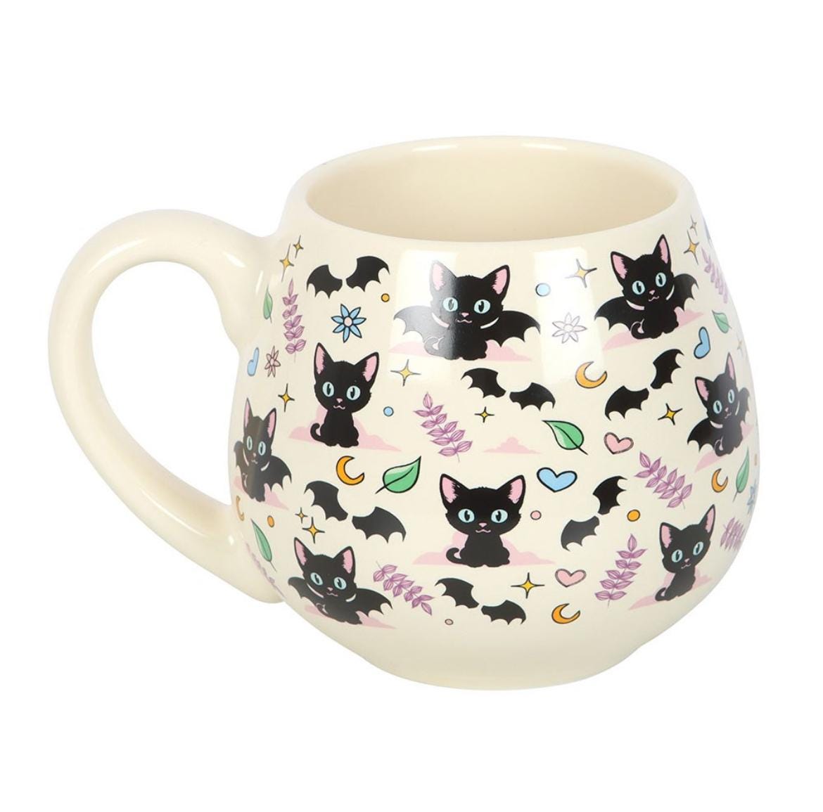 Fledermaus-Katzen Design Tasse