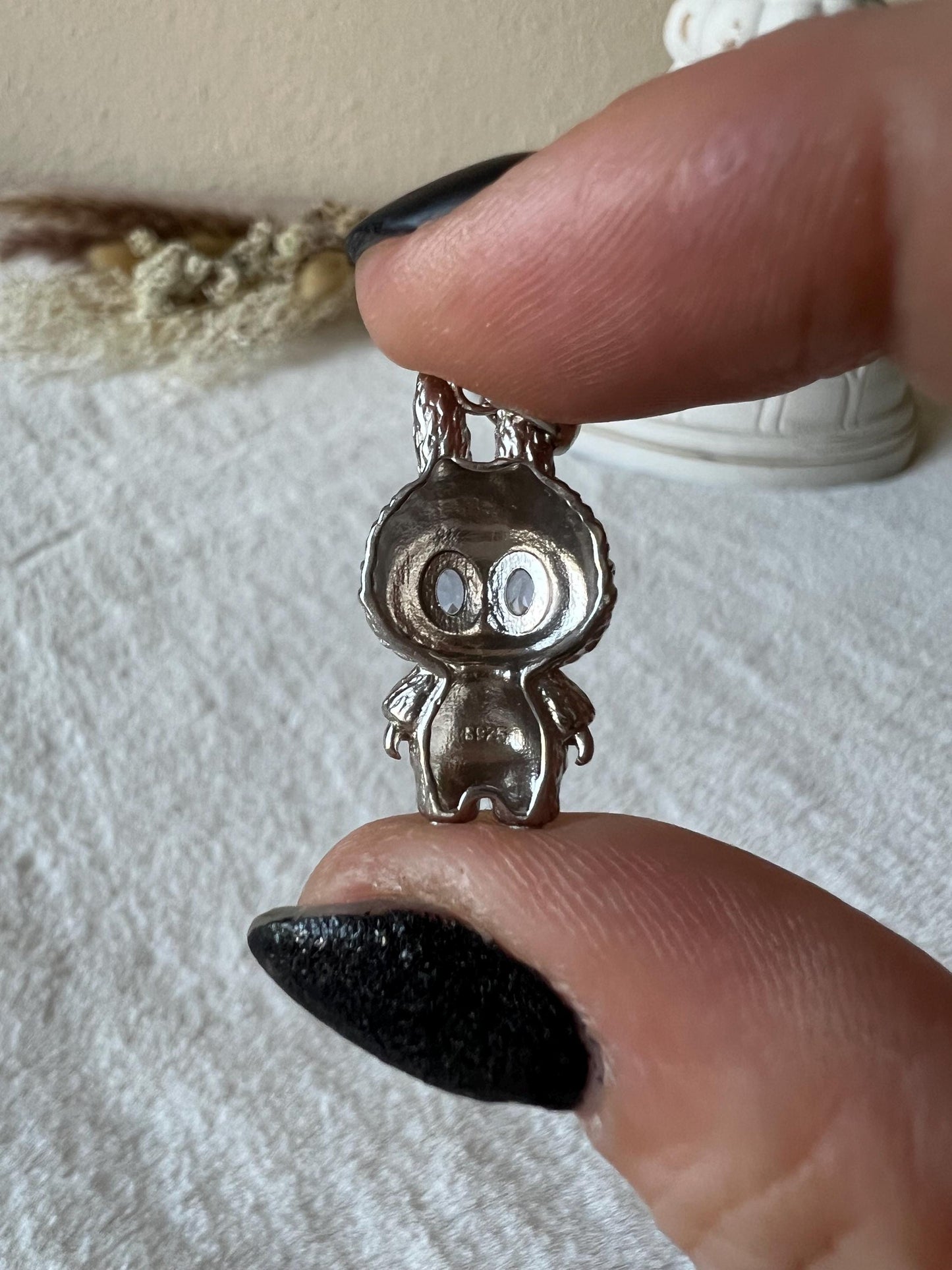 Tansanit,Citrin,Granat,Mondstein Labubsi Kettenanhänger 925 Silber