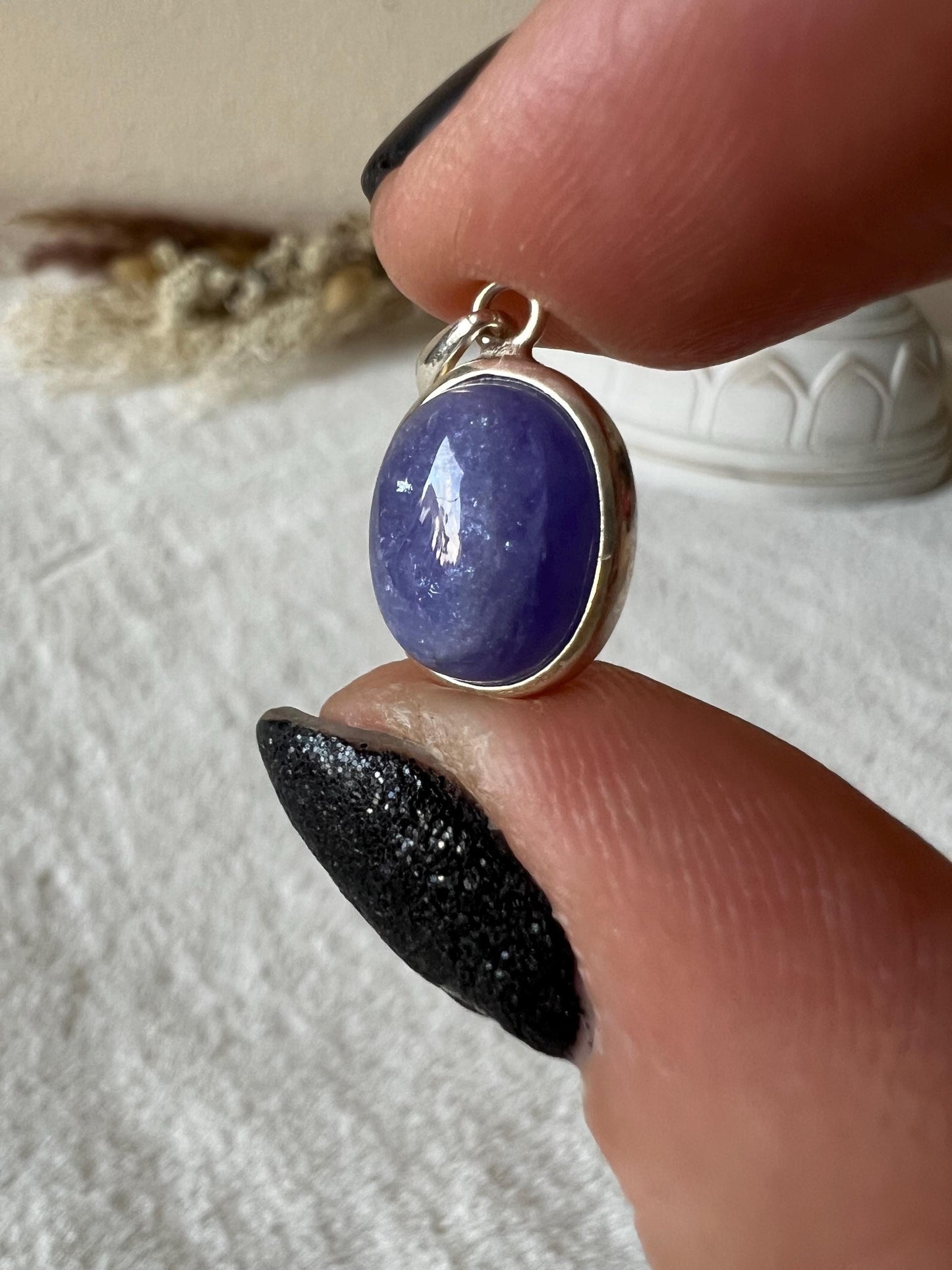 Tansanit Kettenanhänger 925 Silber