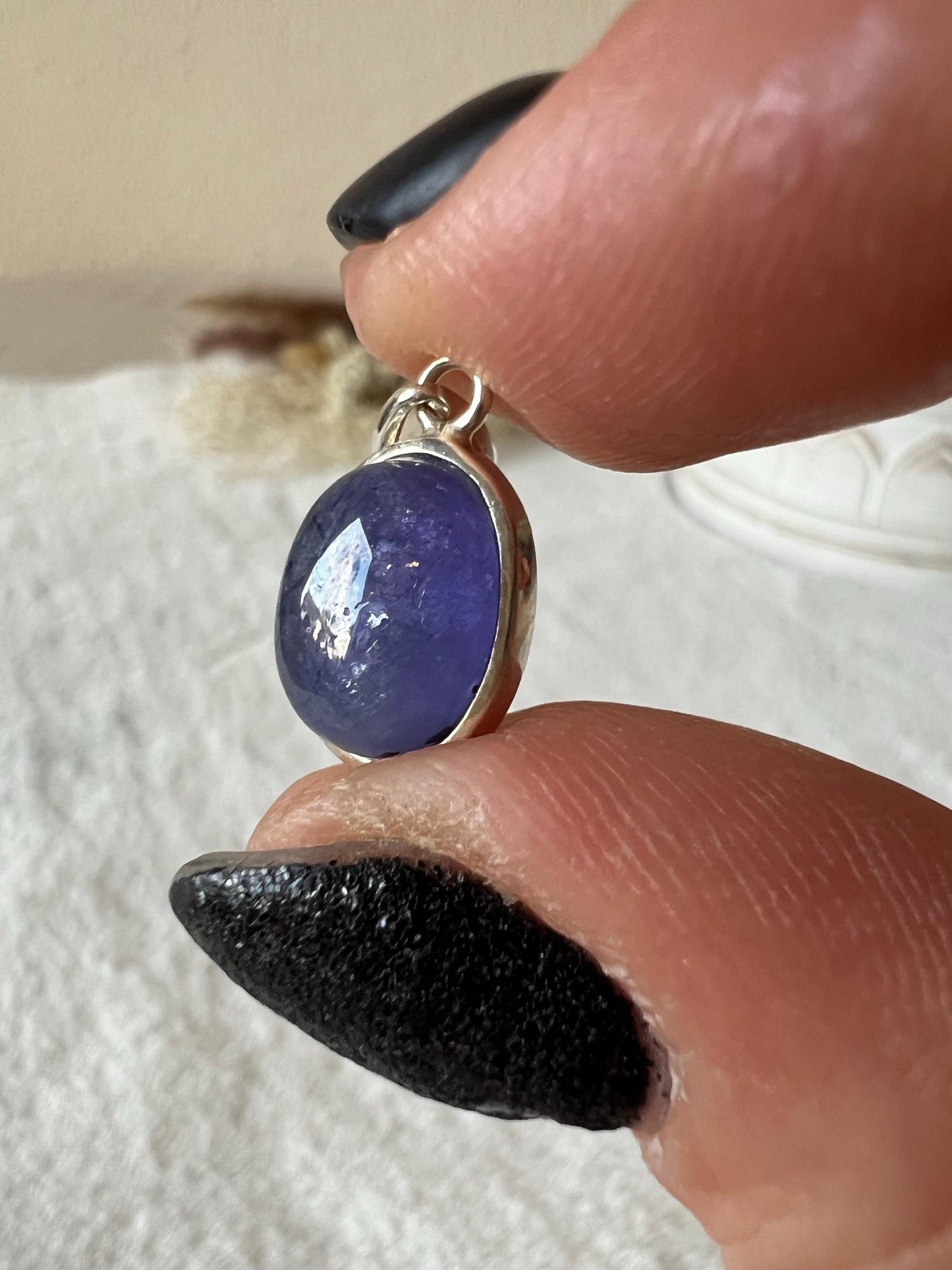 Tansanit Kettenanhänger 925 Silber