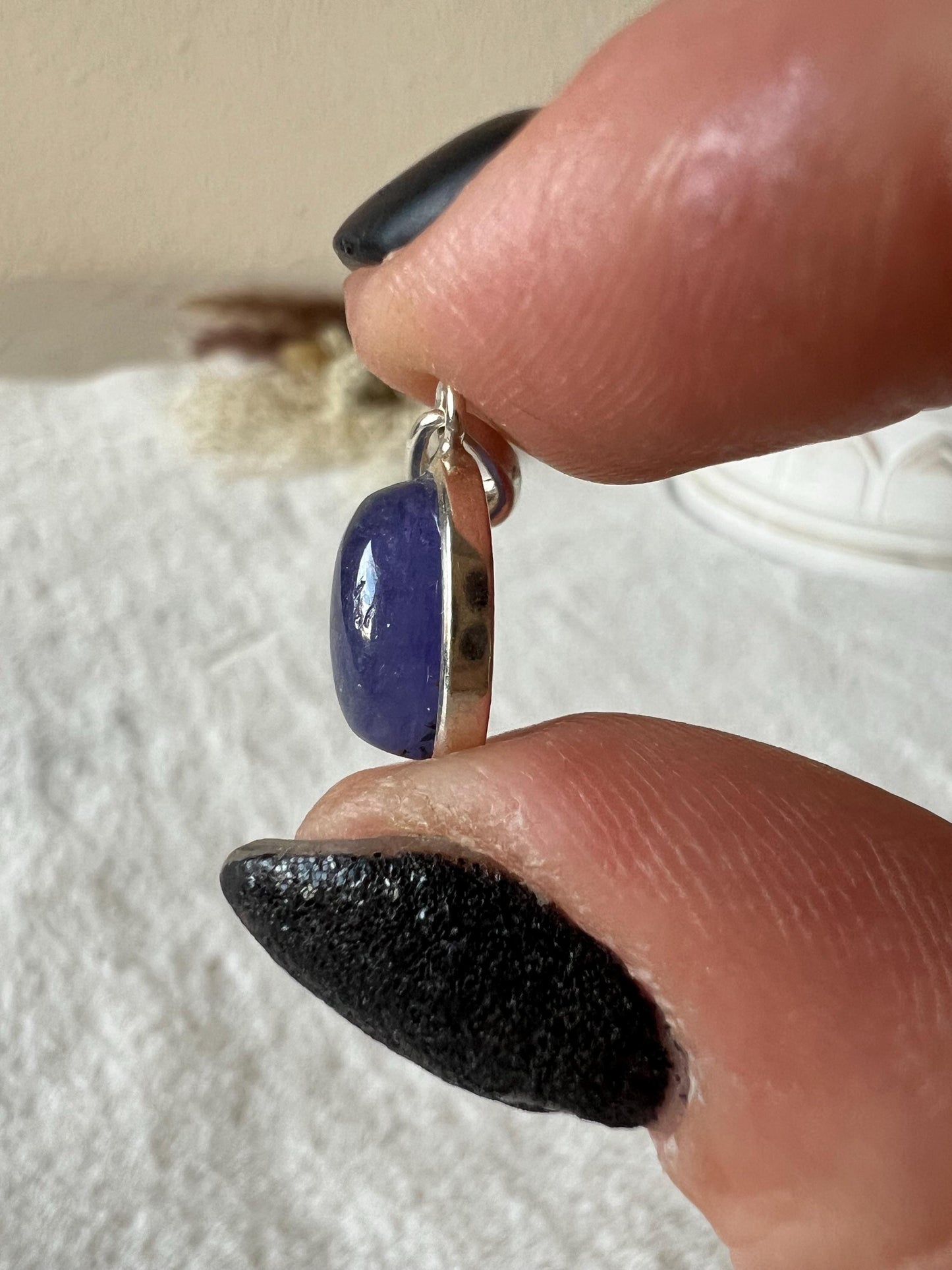 Tansanit Kettenanhänger 925 Silber