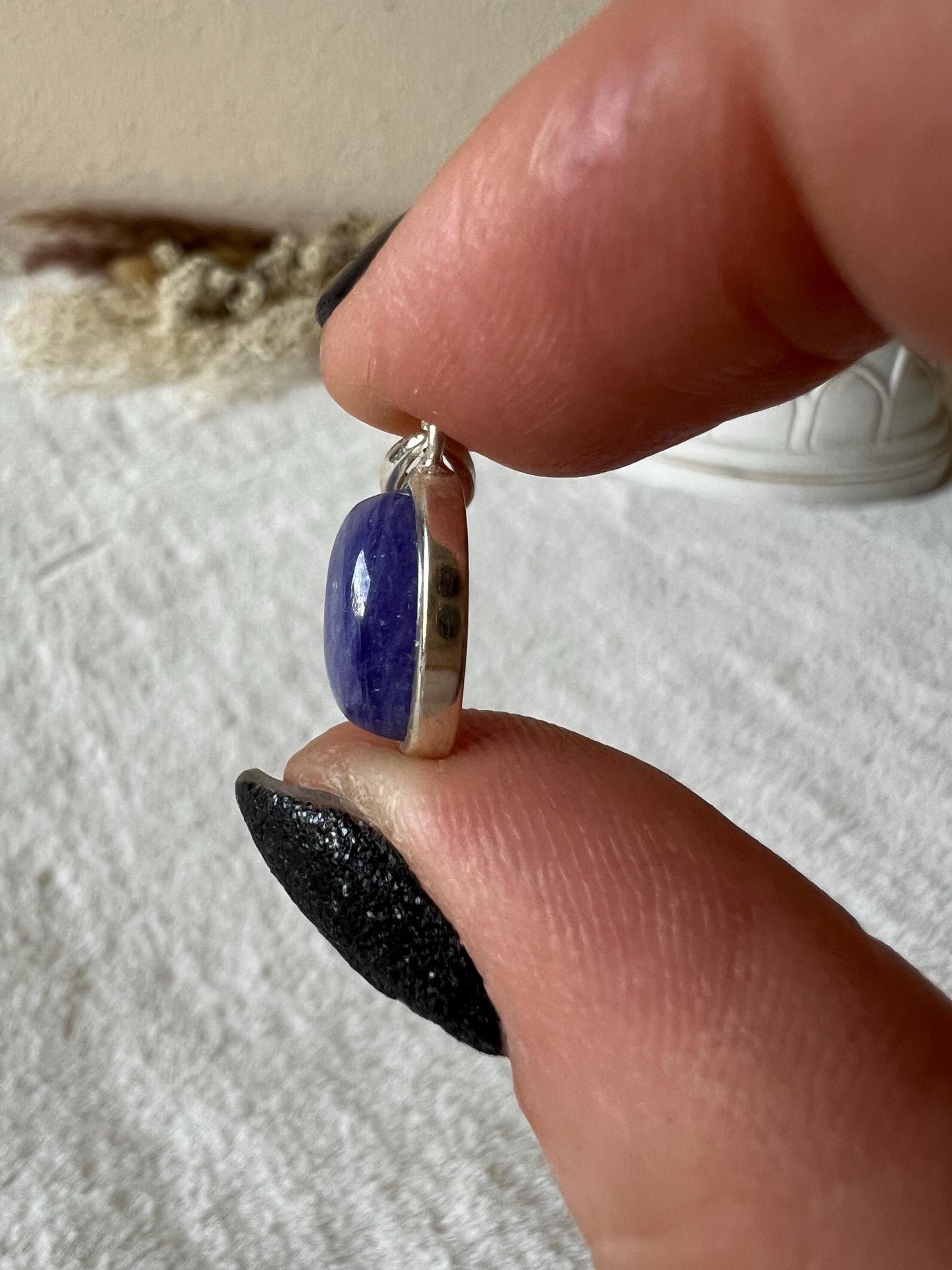 Tansanit Kettenanhänger 925 Silber