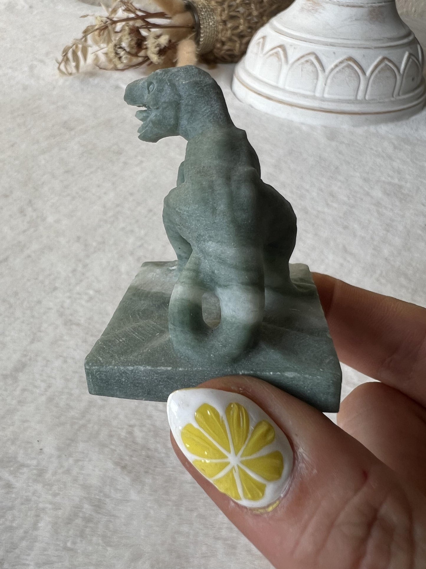 Jade T-Rex Carving