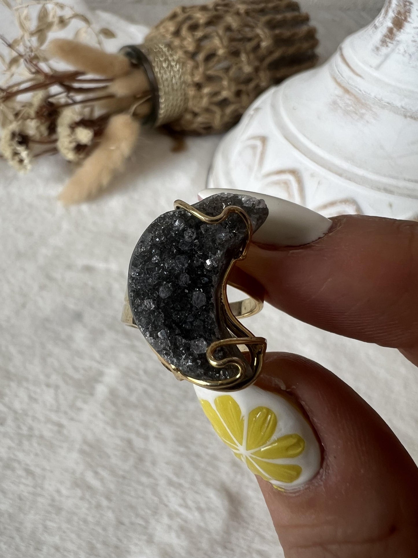 Amethyst-Monde Ringe – Regenbogen Amethyst aus Uruguay