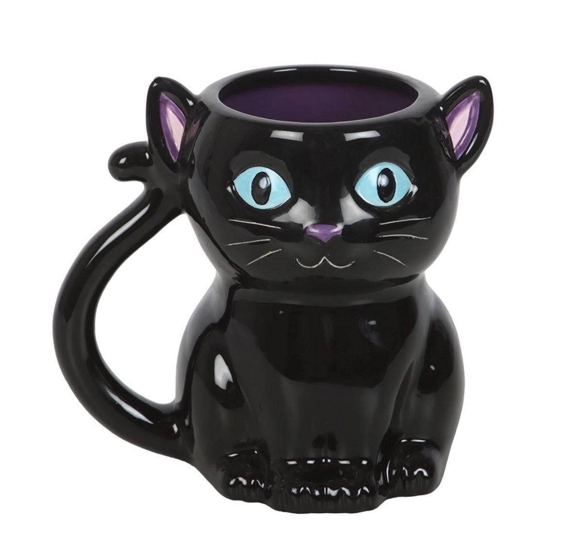 Schwarze Katzen-Tasse