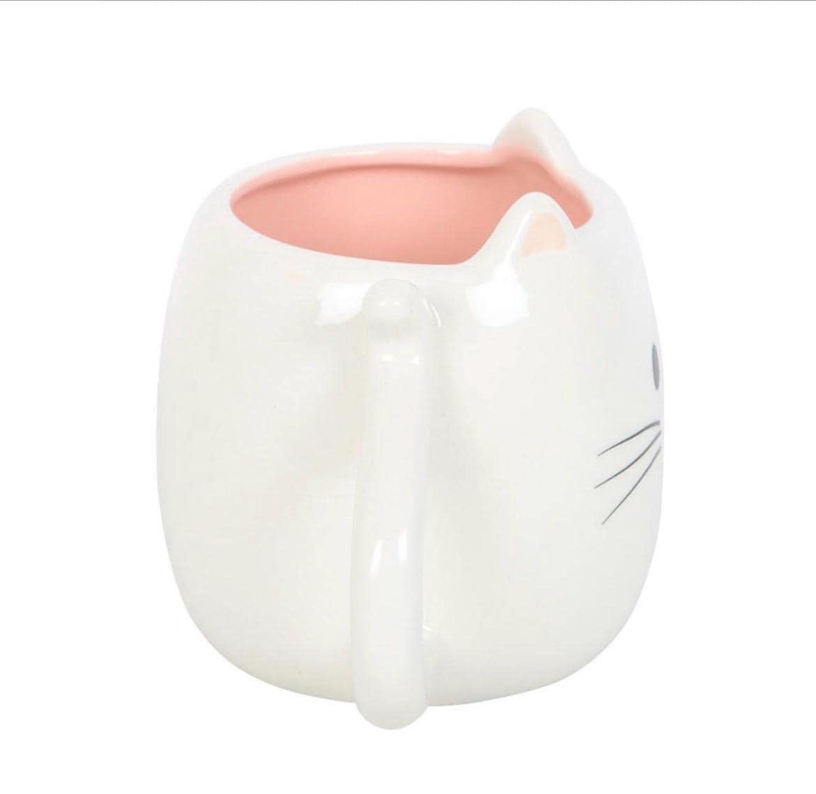 Niedliche Katzen-Tasse – 3D Keramiktasse mit Katzenschwanz-Henkel