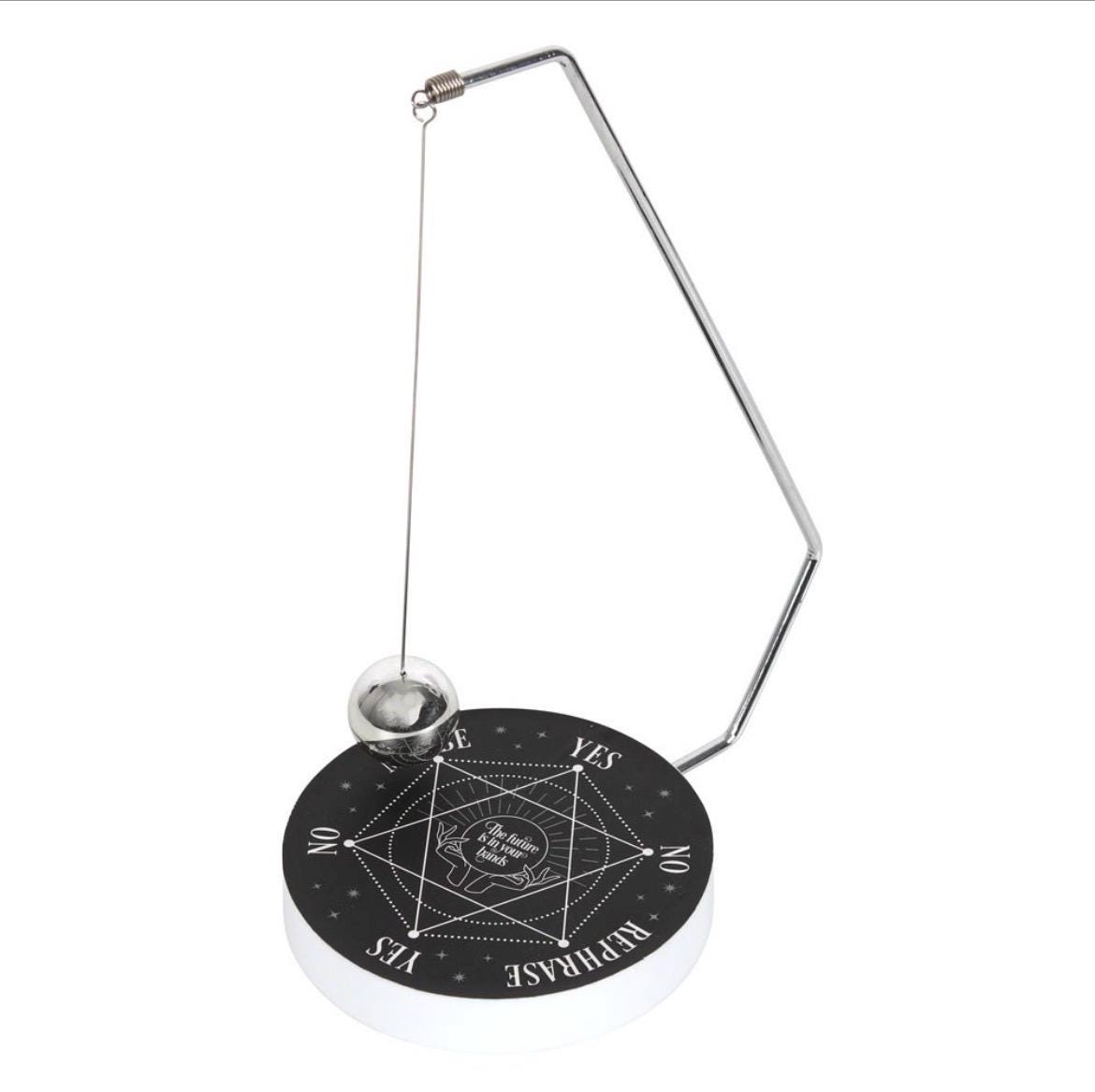 Pendel Set mit Entscheidungsboard und Metallpendel | Spirit Board, Mond, Pentagramm, Schlange, Future Hands & Ouija Style