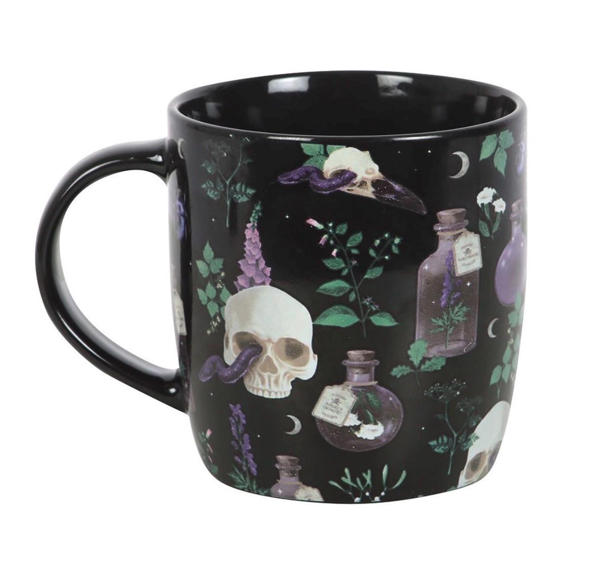 Venom & Vines Mug | Gothic Tasse | Witchcore Tasse | Skull Mug | Hexen Tasse | Dark Botanical Mug | Gothic Geschenk