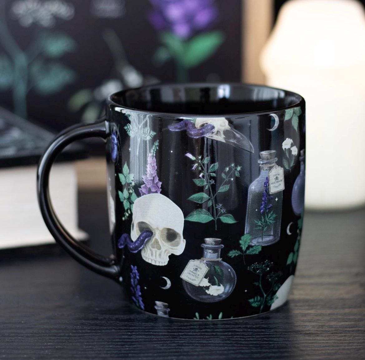 Venom & Vines Mug | Gothic Tasse | Witchcore Tasse | Skull Mug | Hexen Tasse | Dark Botanical Mug | Gothic Geschenk