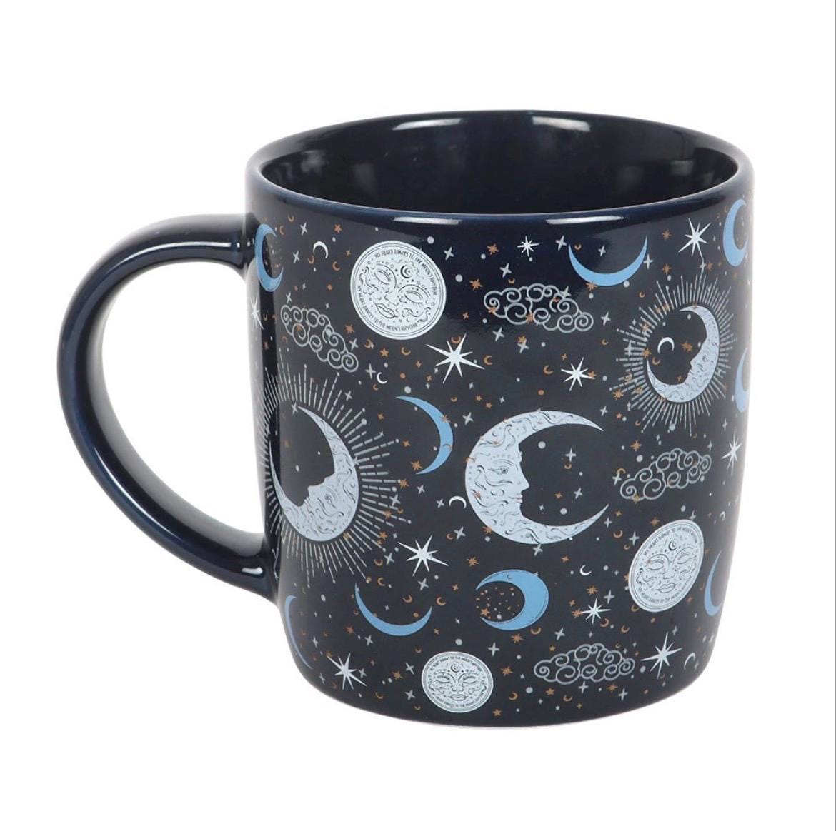 Blue Moon | Celestial Moon Phases Tasse | Mondphasen Tasse | Moon Mug | Witchy Mug | Hexentasse | Mond Deko | Spiritual Gift