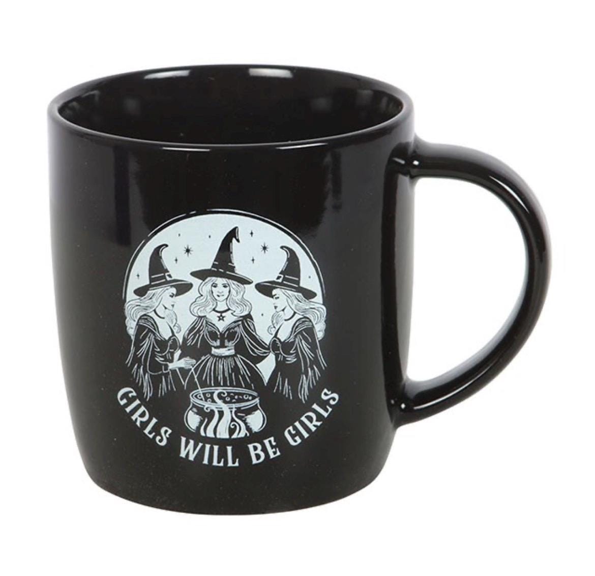 Girls Will Be Girls Tasse | Hexen Tasse | Witch Mug | Witchy Coffee Mug | Gothic Tasse | Hexengeschenk | Wicca Mug