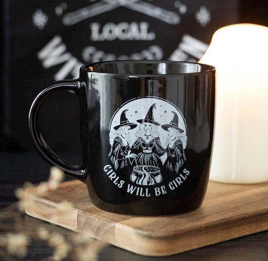 Girls Will Be Girls Tasse | Hexen Tasse | Witch Mug | Witchy Coffee Mug | Gothic Tasse | Hexengeschenk | Wicca Mug