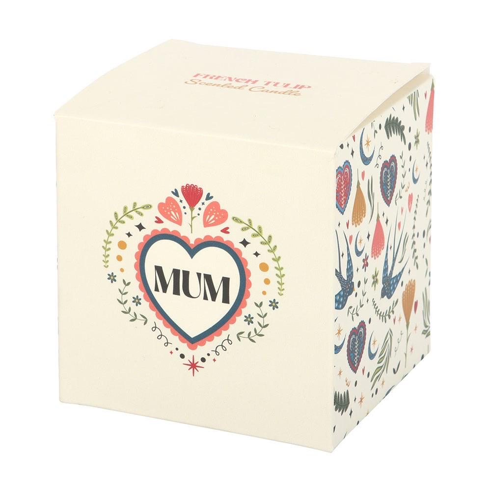 MUM Duftkerze French Tulip | Geschenk für Mama | Muttertagsgeschenk | Duftkerze im Glas | Mama Geschenk
