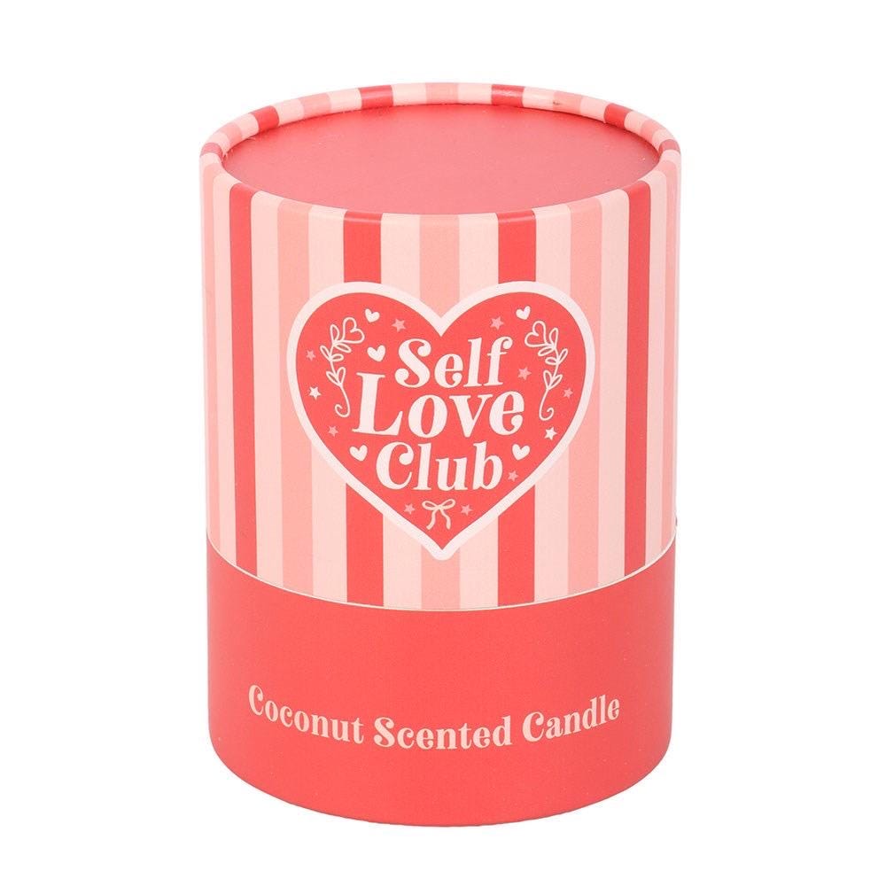 Self Love Club Duftkerze – Kokosnuss | Geschenk für dich selbst | Rosa Kerze | Self Care & Achtsamkeit