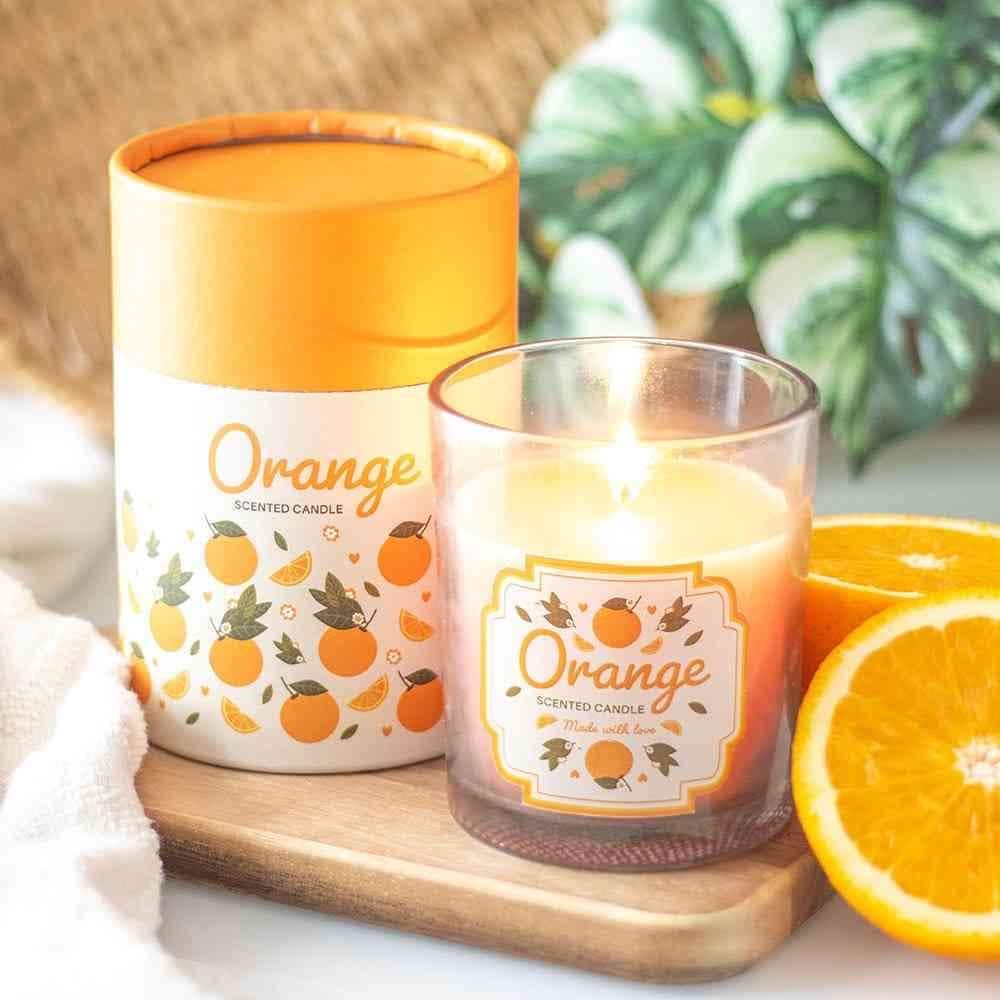 Fruchtige Kerze im Glas mit Holzdeckel | Erdbeere, Zitrone oder Orange | Sommerliche Duftkerze