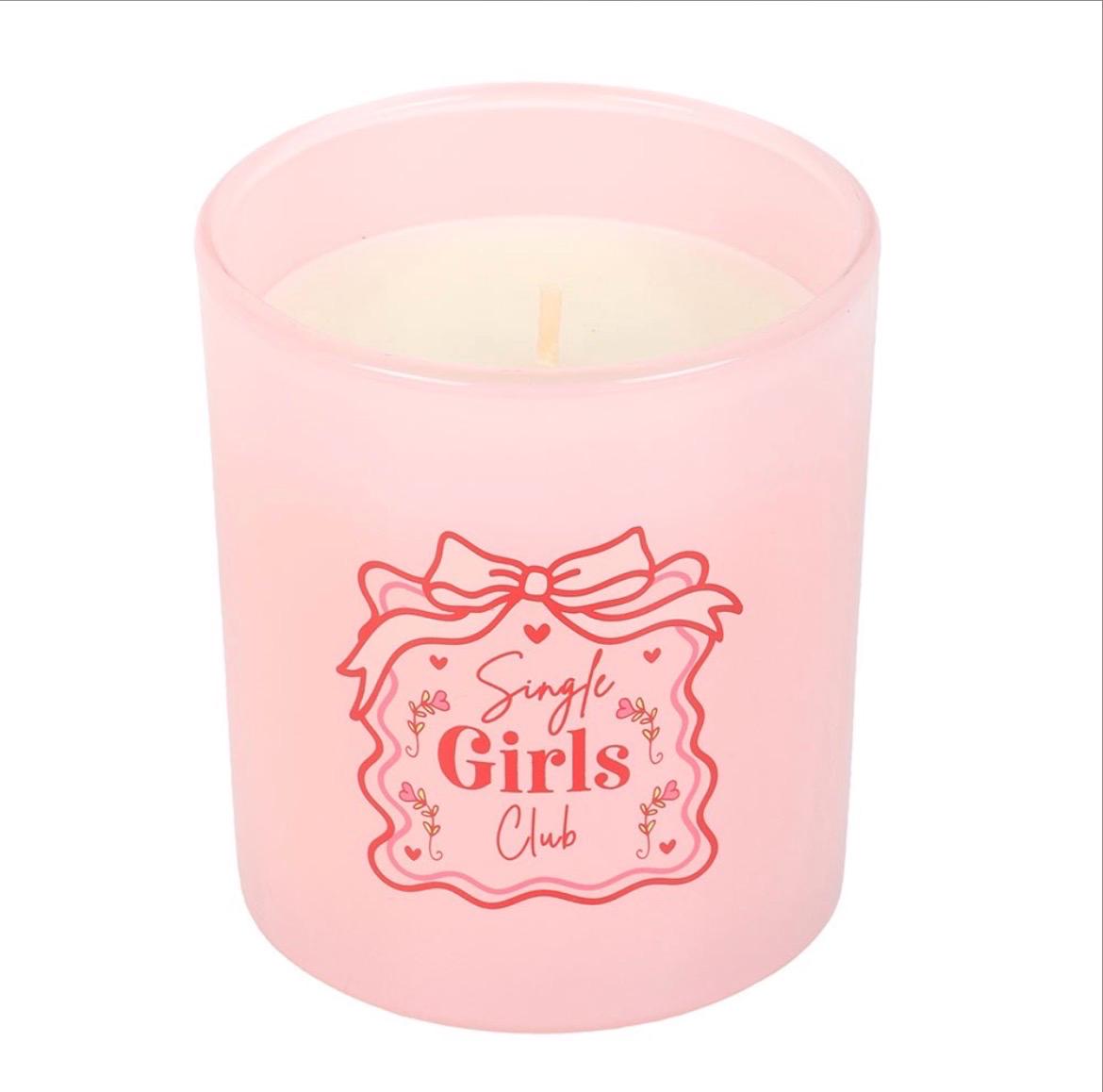 Single Girls Club Kerze | Girls Kerze | Duftkerze | Wilde Erdbeere | Selbstliebe Kerze | Geschenk für Singles | Girl Power