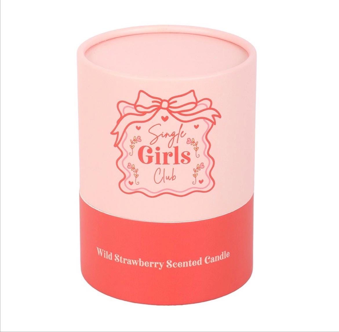 Single Girls Club Kerze | Girls Kerze | Duftkerze | Wilde Erdbeere | Selbstliebe Kerze | Geschenk für Singles | Girl Power