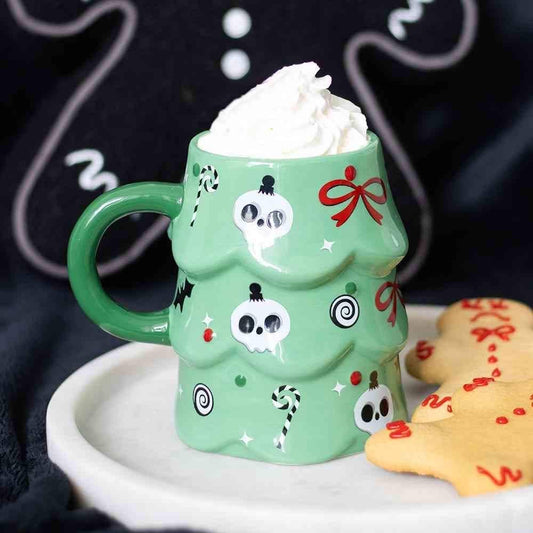 Gothic Weihnachtsbaum Tasse | Spooky Christmas Mug | Alternative Weihnachtstasse