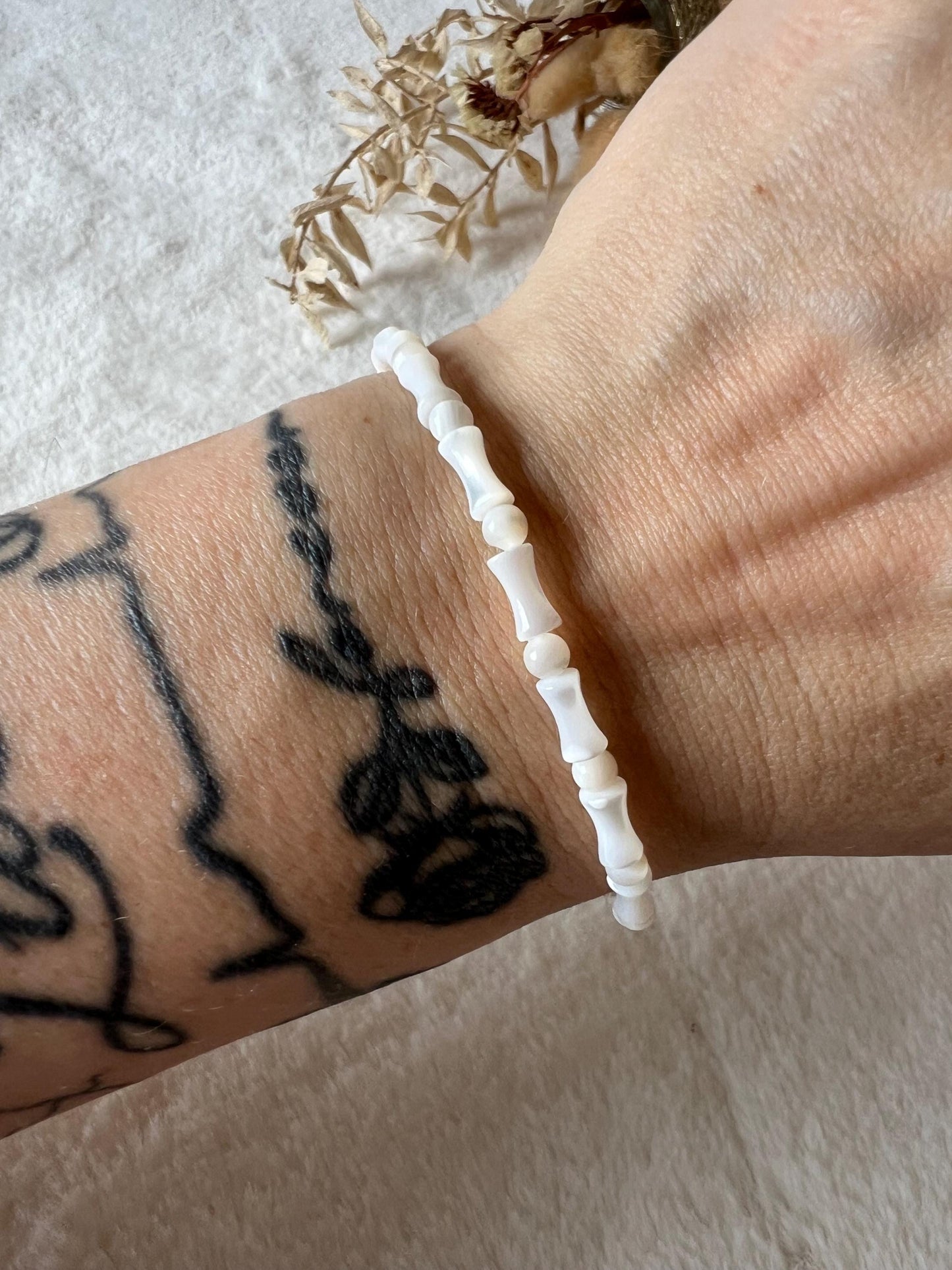 Weißes Muschel Armband | Boho Schmuck | Natürlicher Muschelschmuck | Sommer Armband | Strand Schmuck