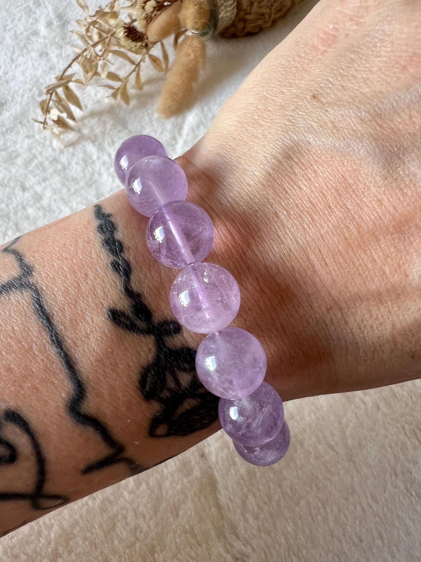 Lavendel Amethyst Armband | Großer Amethyst Schmuck | Flieder Edelstein Armband | Naturstein Schmuck | Geschenk für Sie