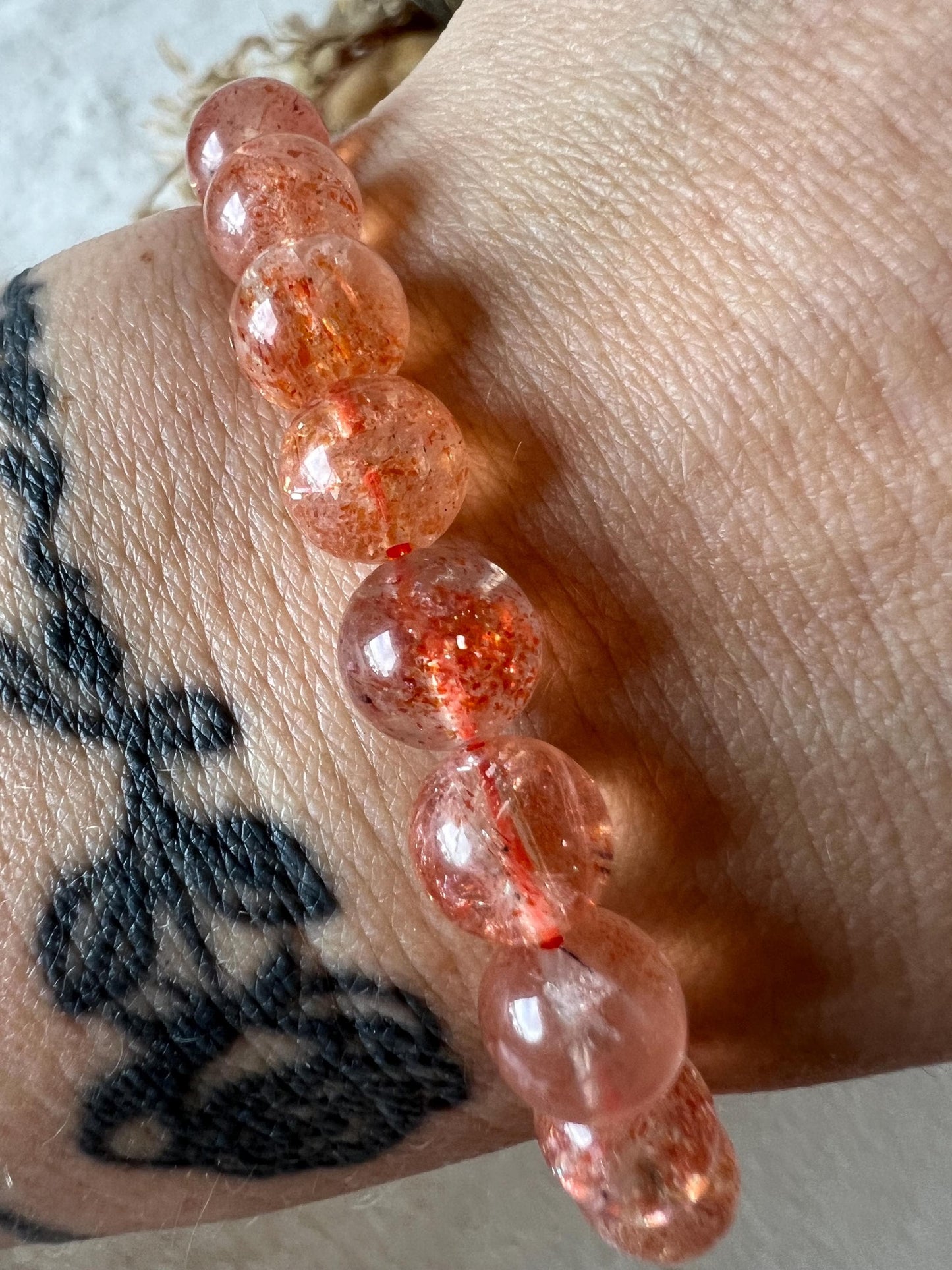 Sonnenstein Armband High Quality | Echter Sonnenstein Schmuck | Funkelnder Edelstein | Naturstein Armband